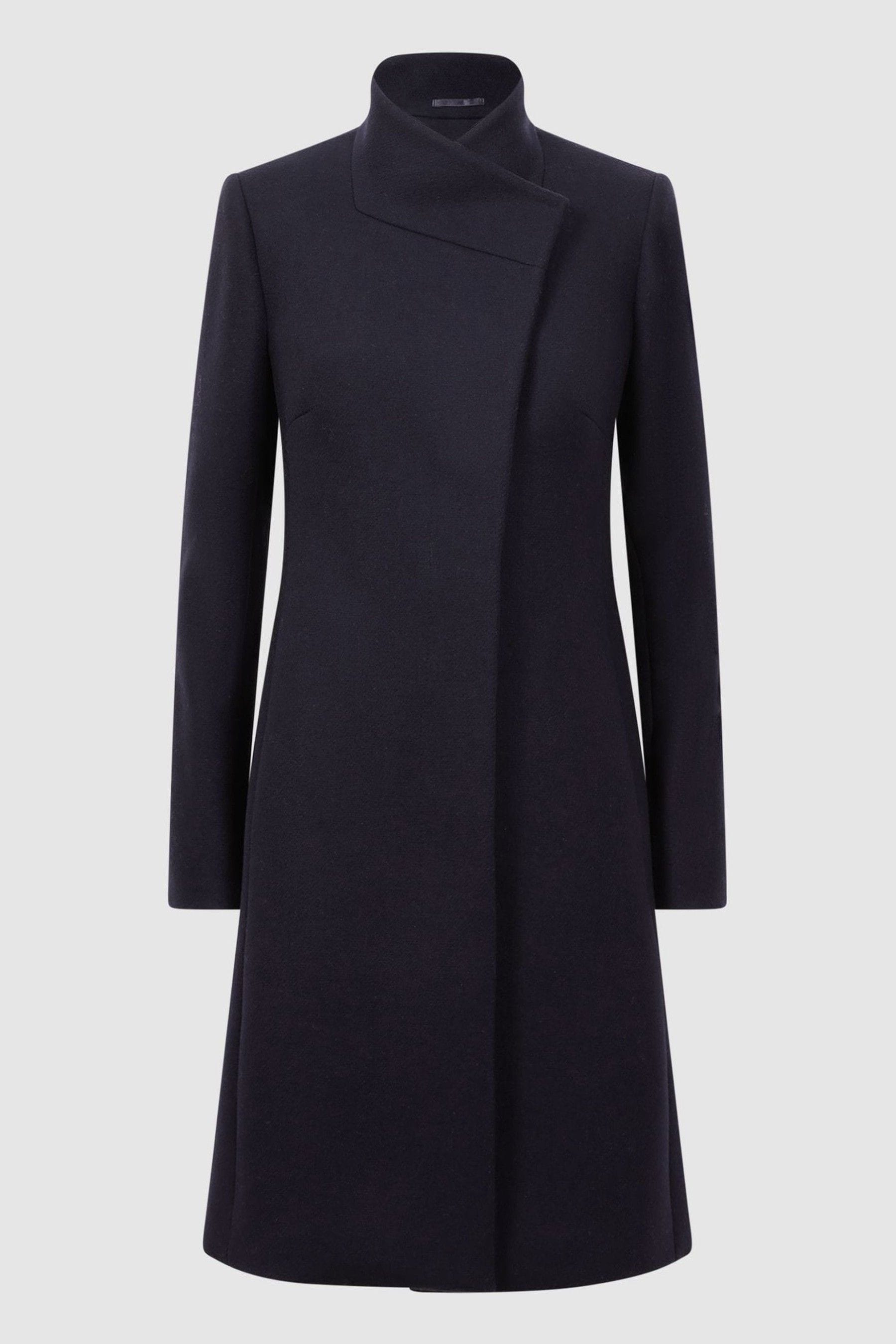 Buy Reiss Navy Mia Wool Blend Mid Length Coat from the Next UK online shop