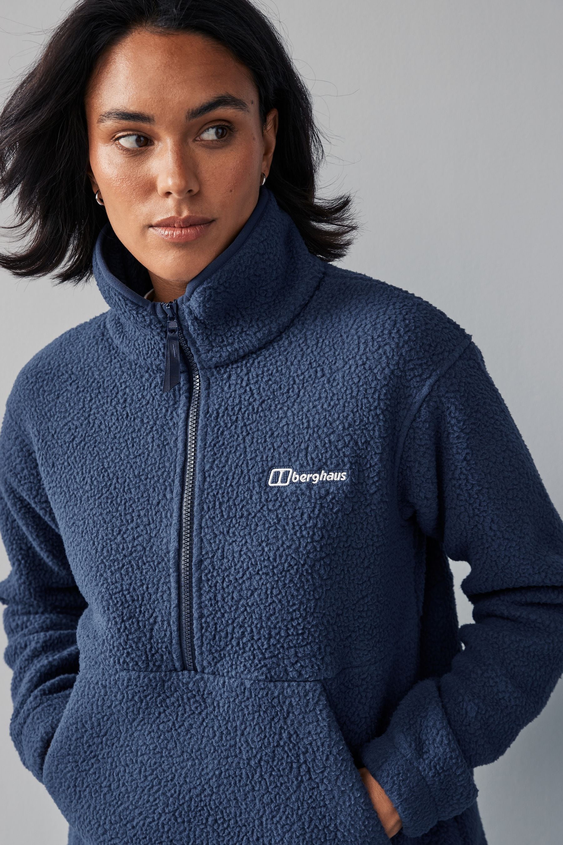 Berghaus Blue Hawksker Half Zip Borg Fleece