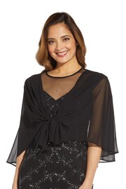 Adrianna Papell Black Chiffon Cover-Up - Image 4 of 4