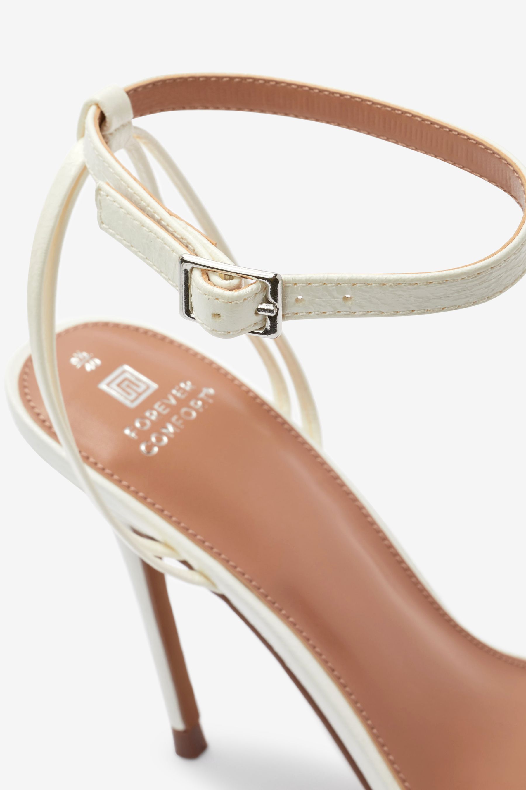 Buy White Forever Comfort Barely There Stiletto Sandals from Next Luxembourg