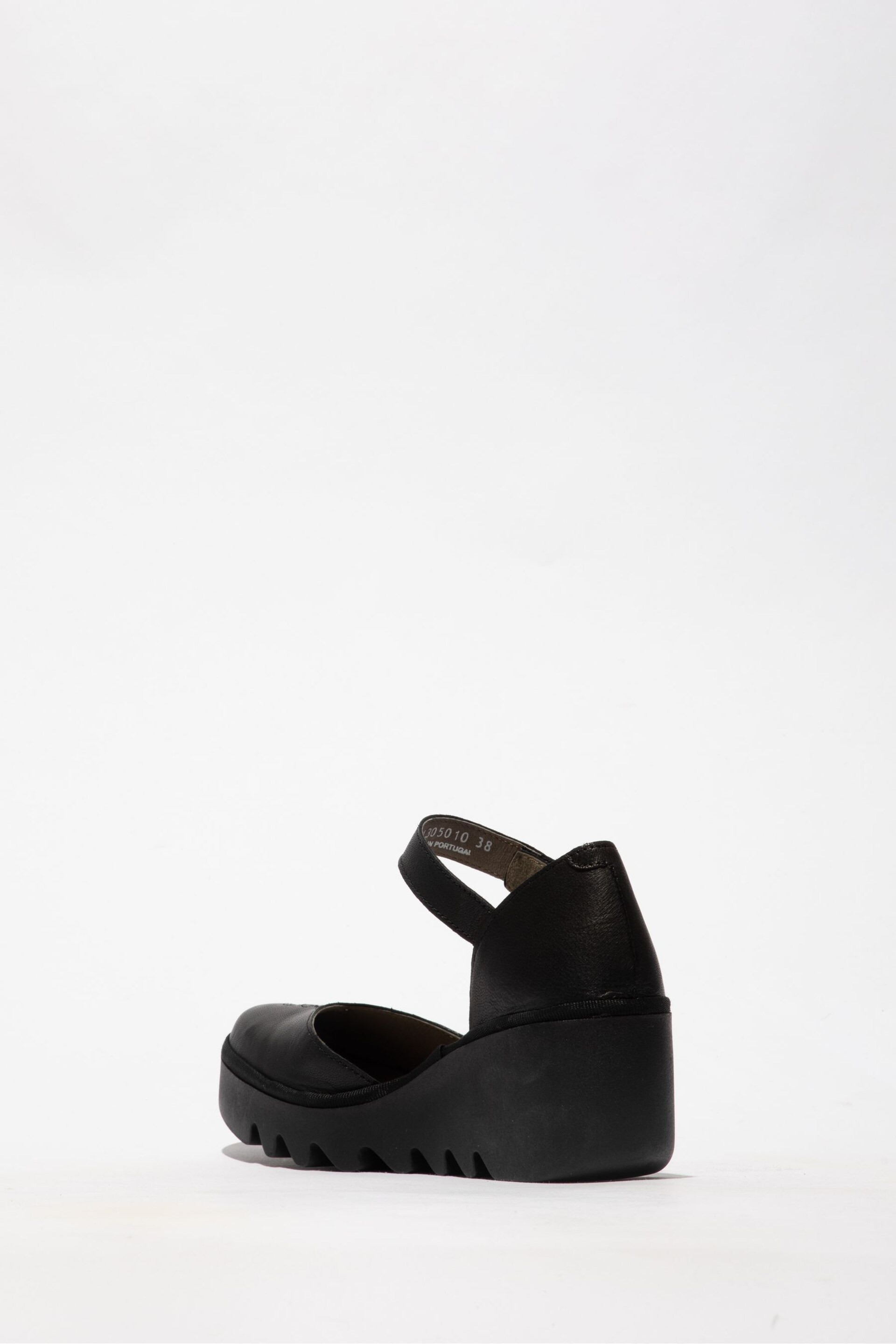 Fly London Black Biso Wedge Shoes - Image 2 of 4