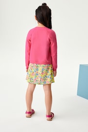 Bright Pink Button-Up Cardigan (3-16yrs) - Image 4 of 6