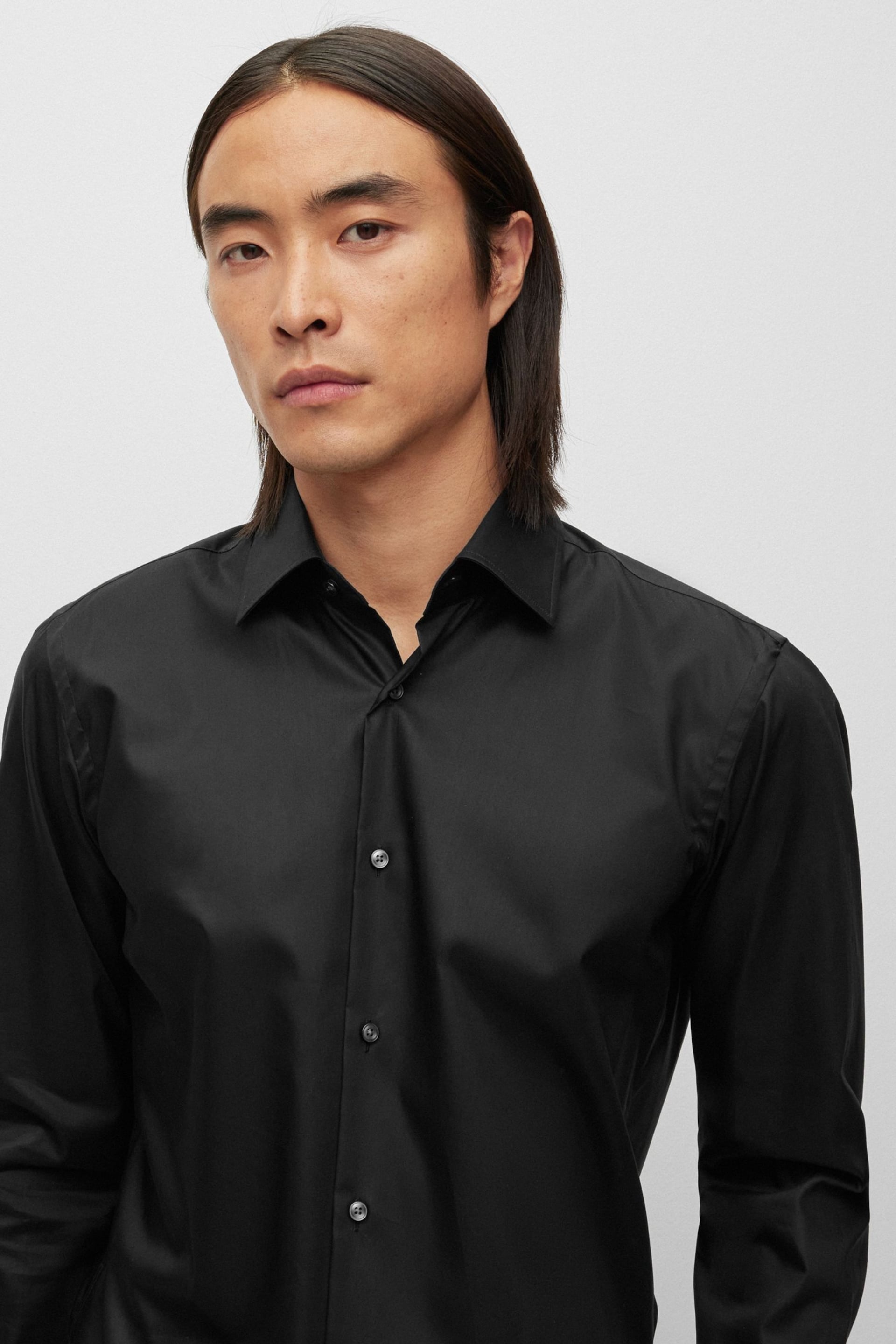 BOSS Black Regular Fit Poplin Easy Iron Long Sleeve Shirt - Image 1 of 5