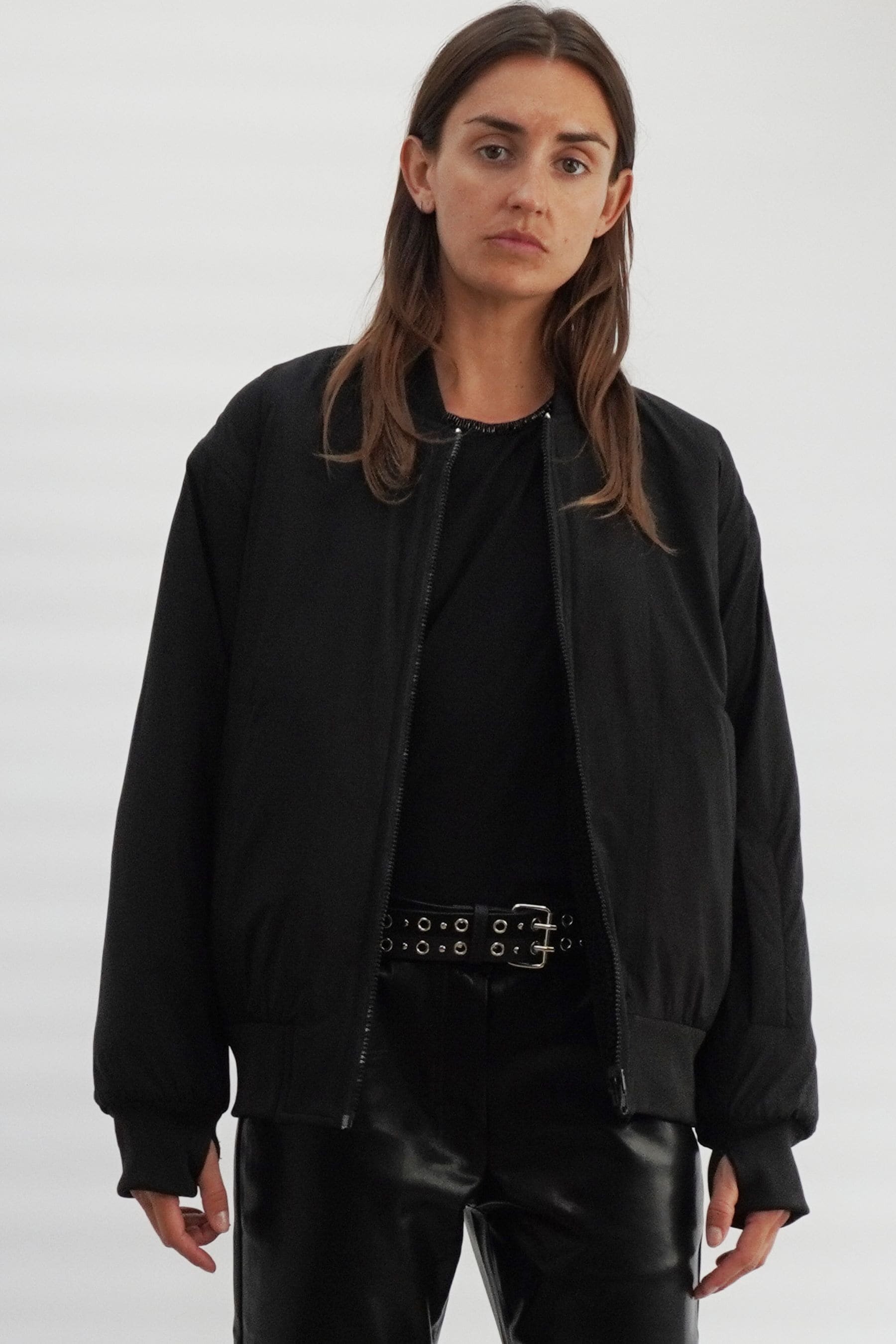 Teddy bomber jacket black hotsell