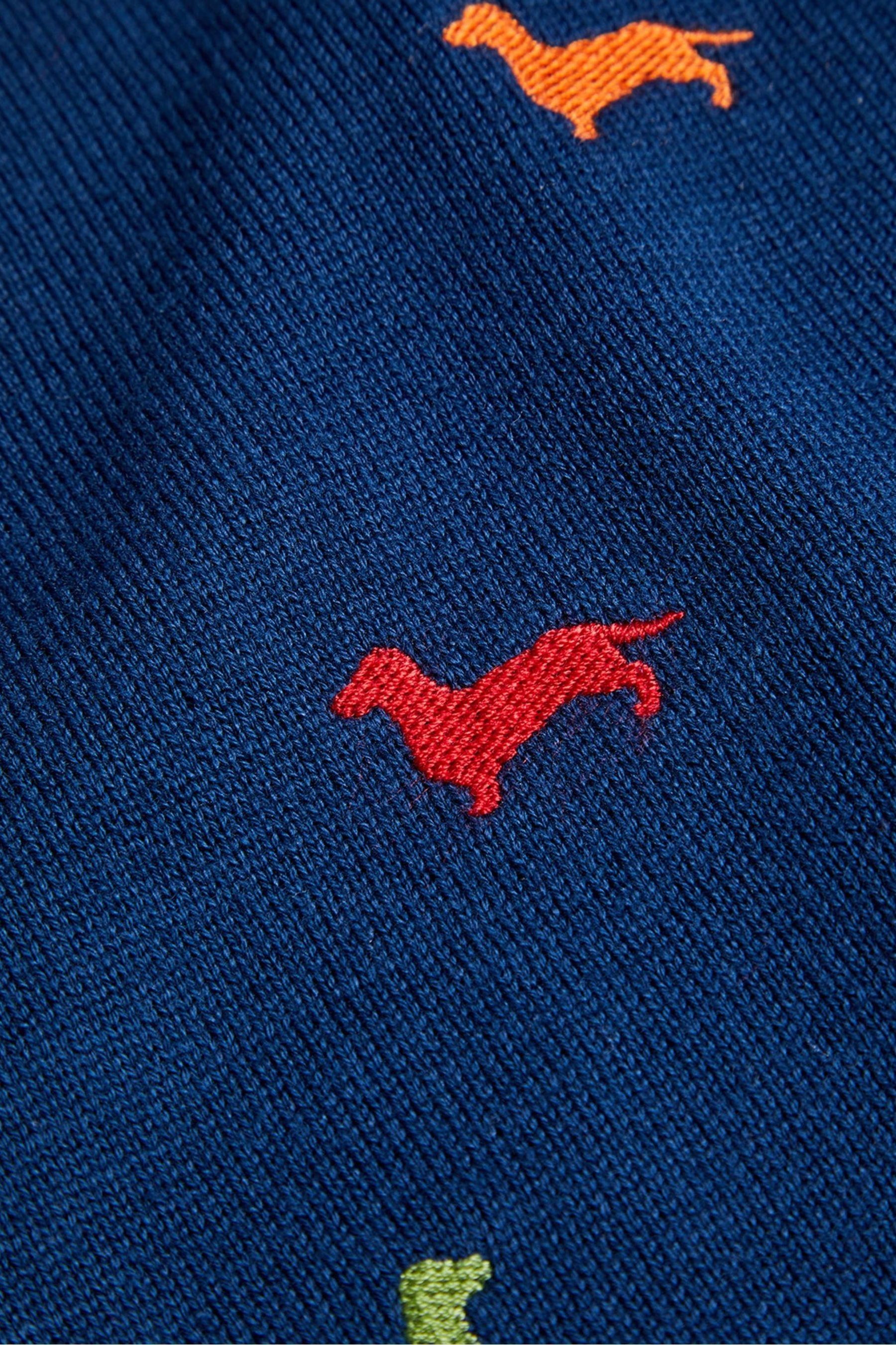 Buy Monsoon Blue Sammy Sausage Dog Embroidered Jumper from Next Luxembourg