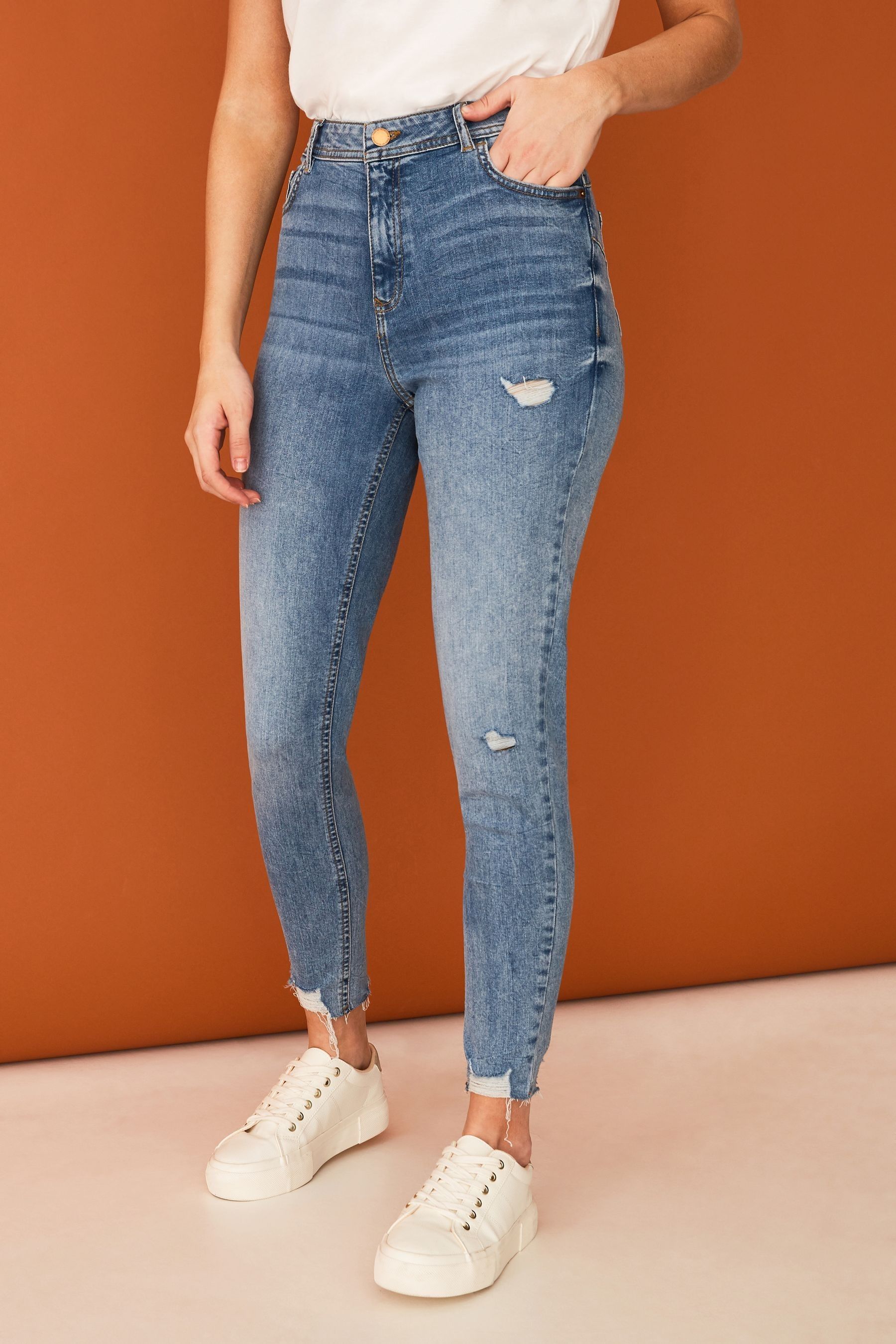 F F Blue Push Up Skinny Jeans