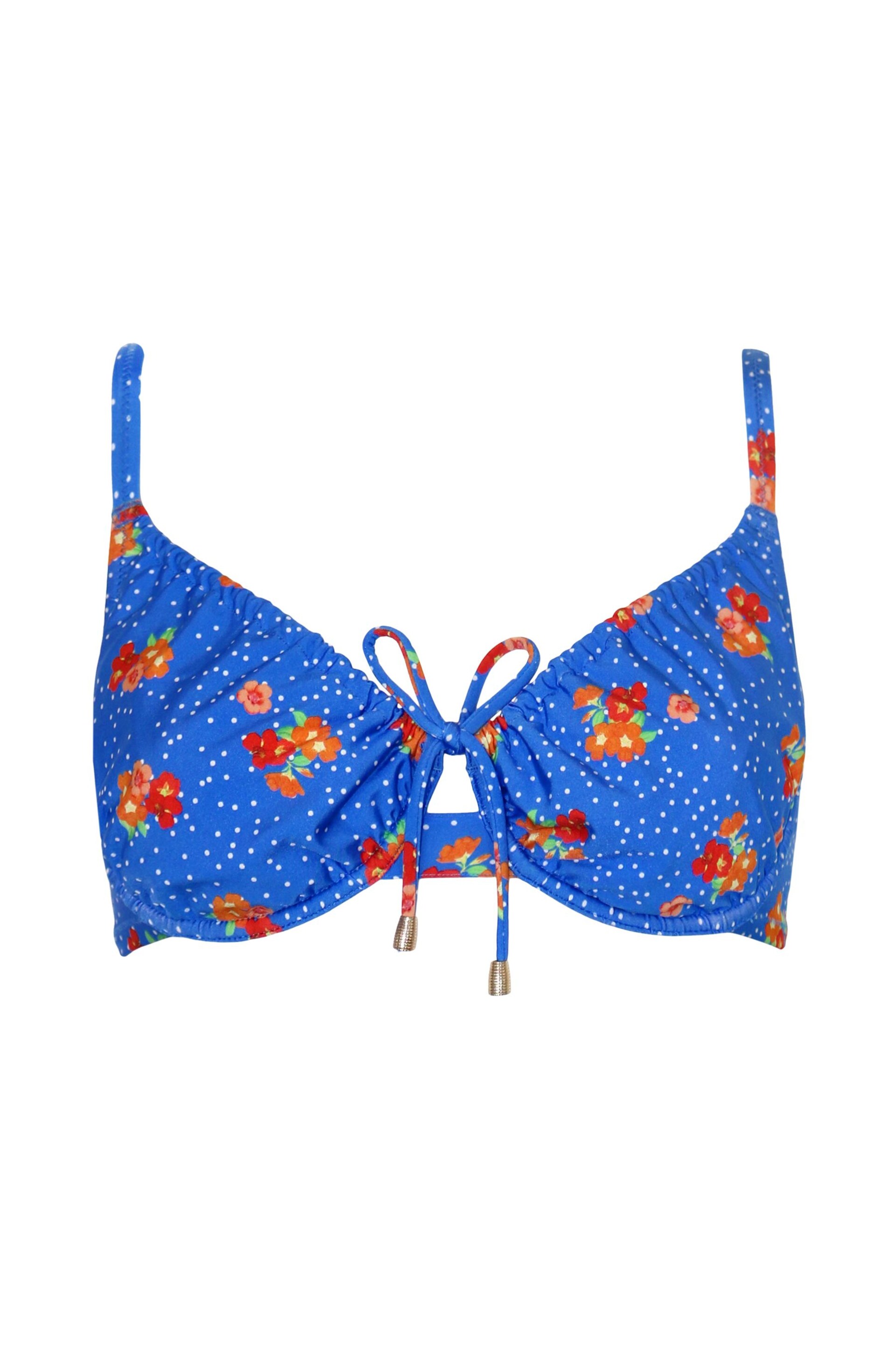 Pour Moi Blue Santa Cruz Underwired Non Padded Adjustable Top - Image 4 of 5