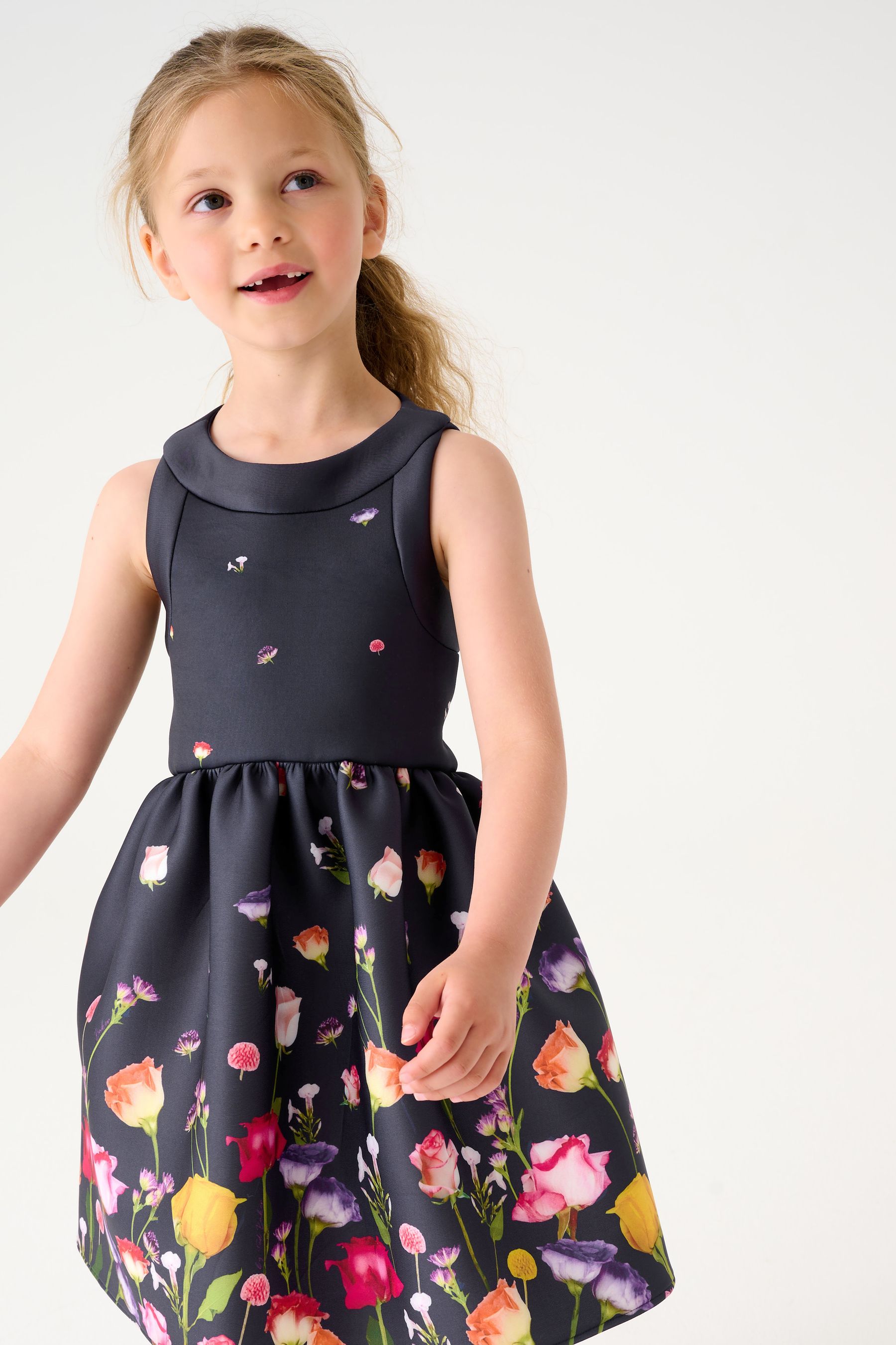 Ted baker navy blue floral dress hot sale