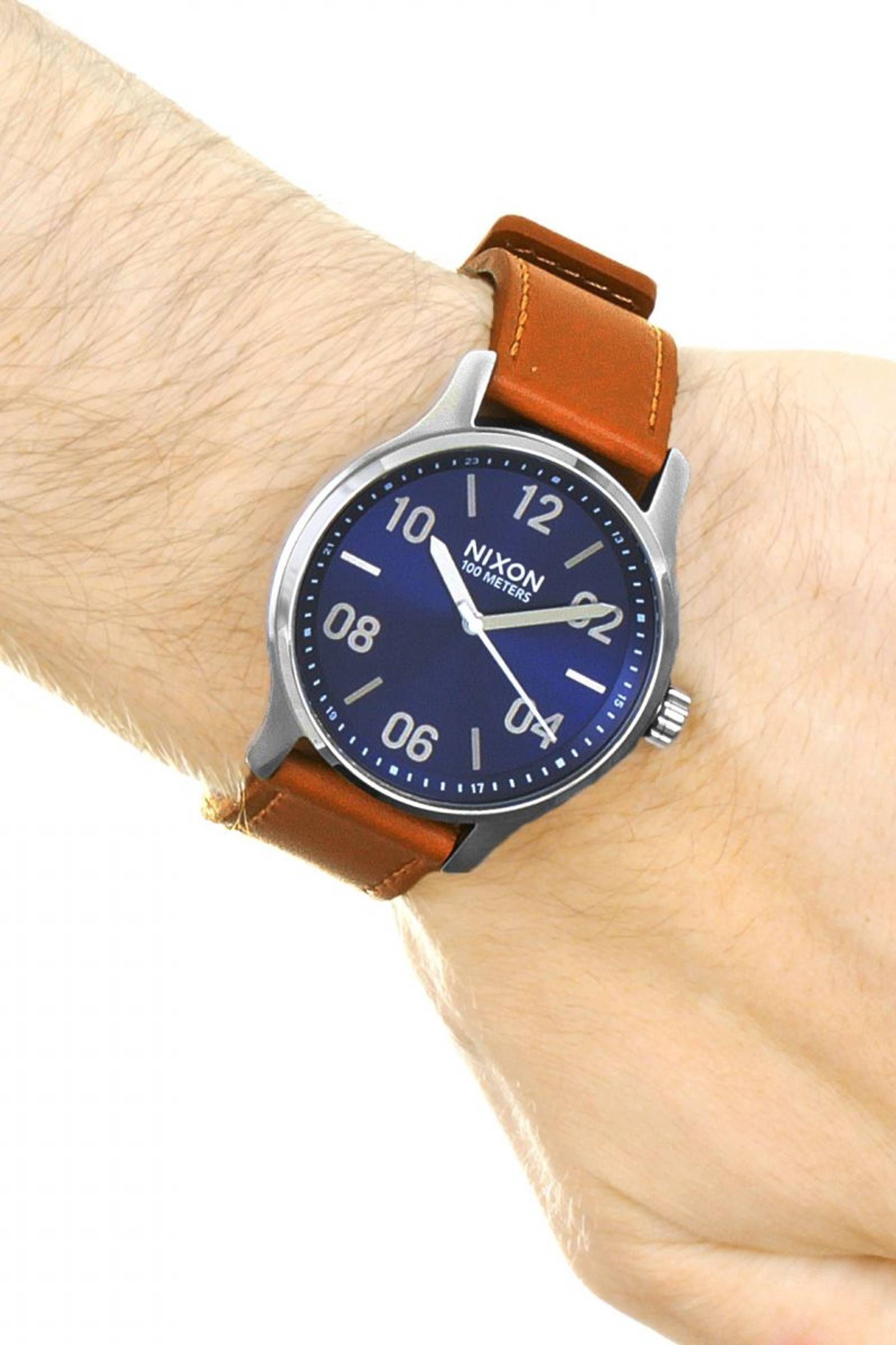Buy Nixon Gents Blue Patrol Leather Watch from the Next UK online shop