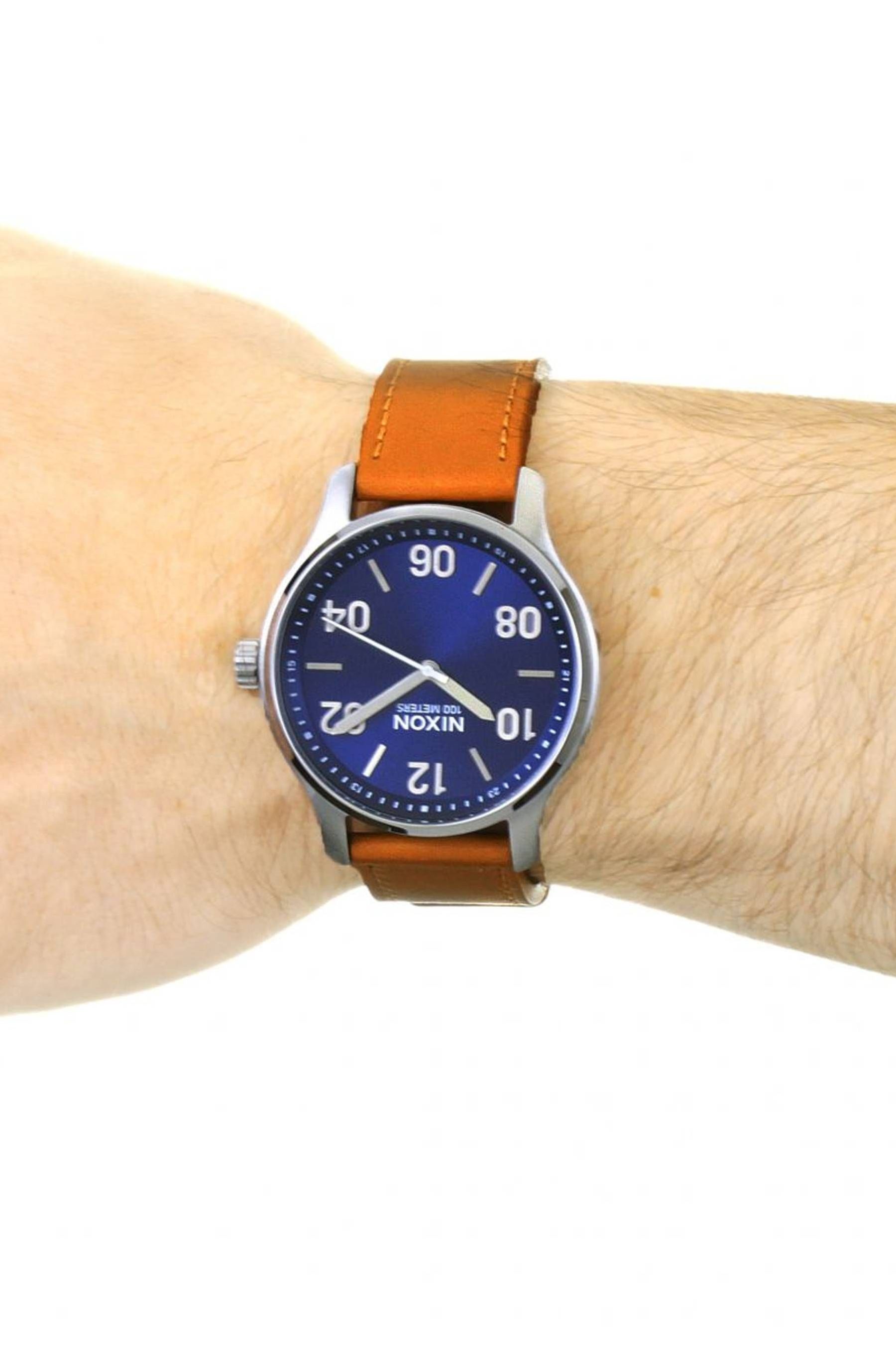 Buy Nixon Gents Blue Patrol Leather Watch from the Next UK online shop
