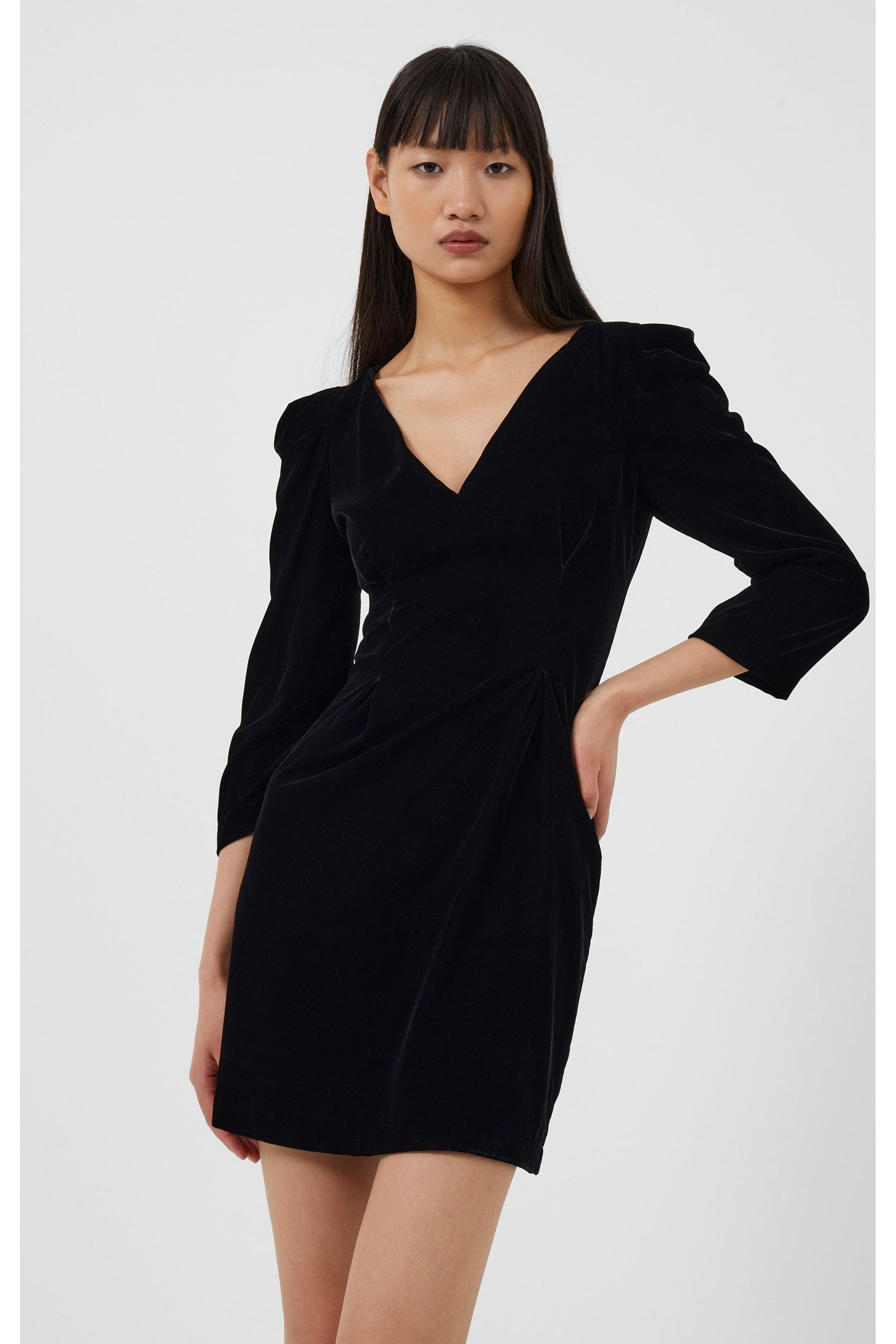 French connection black velvet dress shop