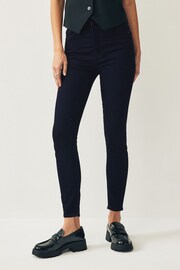 7 For All Mankind Blue Aubrey High Waisted Skinny Jeans - Image 1 of 5