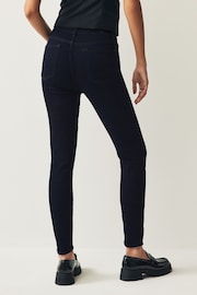 7 For All Mankind Blue Aubrey High Waisted Skinny Jeans - Image 3 of 5