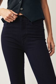 7 For All Mankind Blue Aubrey High Waisted Skinny Jeans - Image 4 of 5