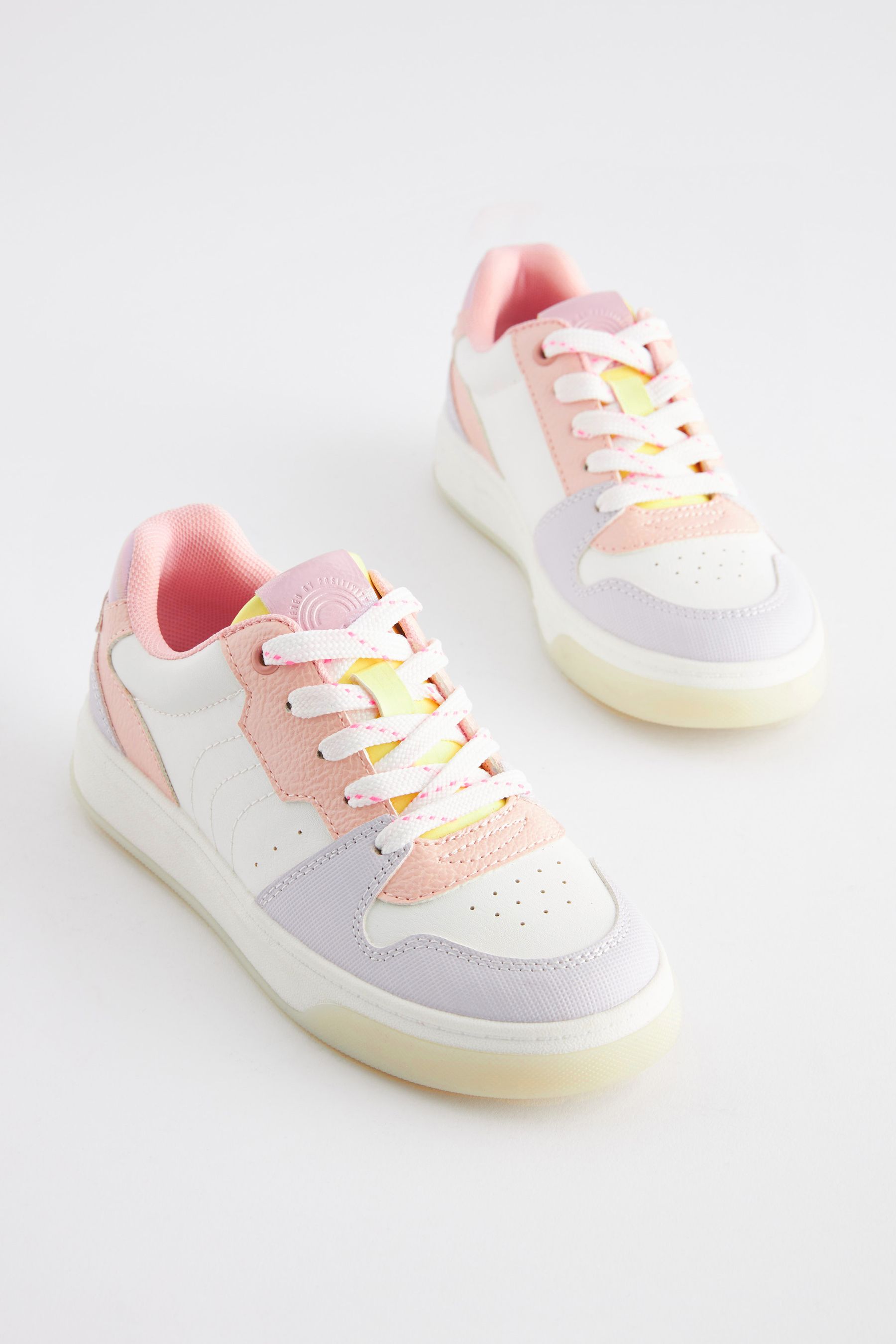 Buy White Pastel Colour Mix Trainers from Next Luxembourg