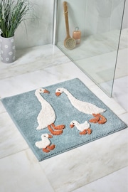 Teal Blue Goose And Friends Shower Mat - Image 1 of 4