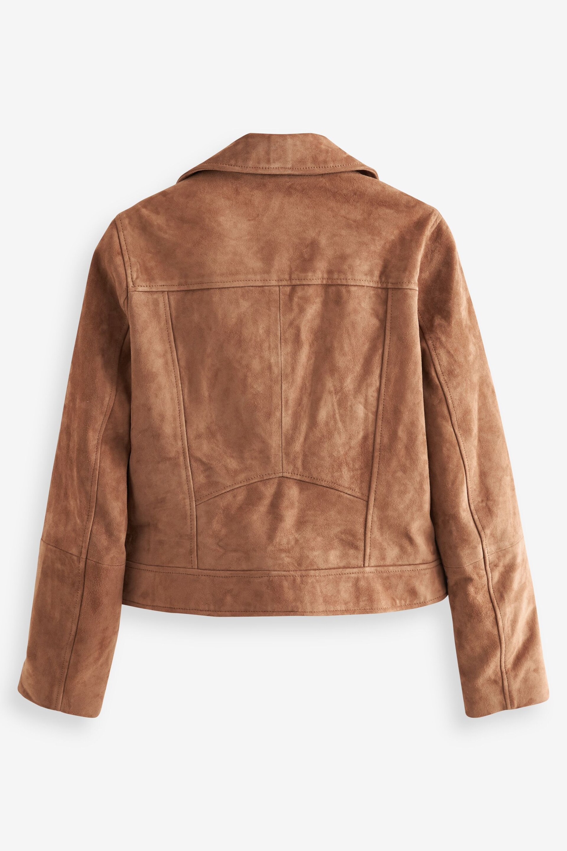 Urban Code Brown Suede Biker Jacket - Image 6 of 10