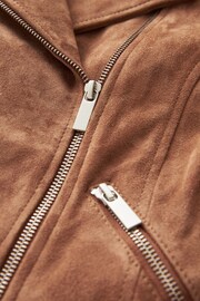 Urban Code Brown Suede Biker Jacket - Image 8 of 10