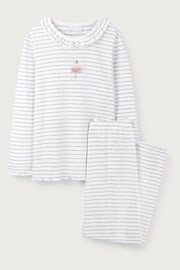 The White Company Silver Ballerina Stripe Pyjamas - Image 3 of 4