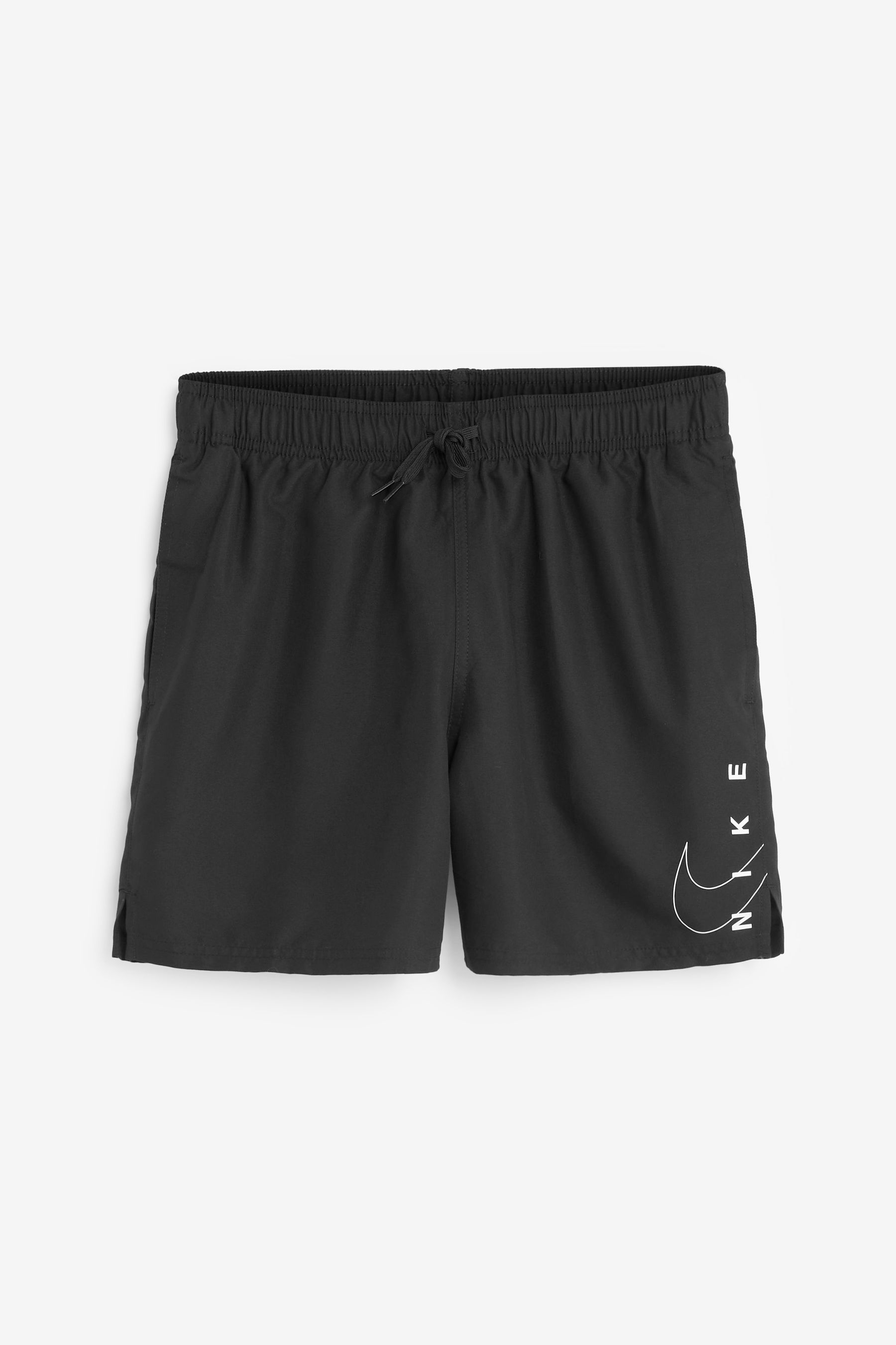 Black and white nike swim trunks on sale