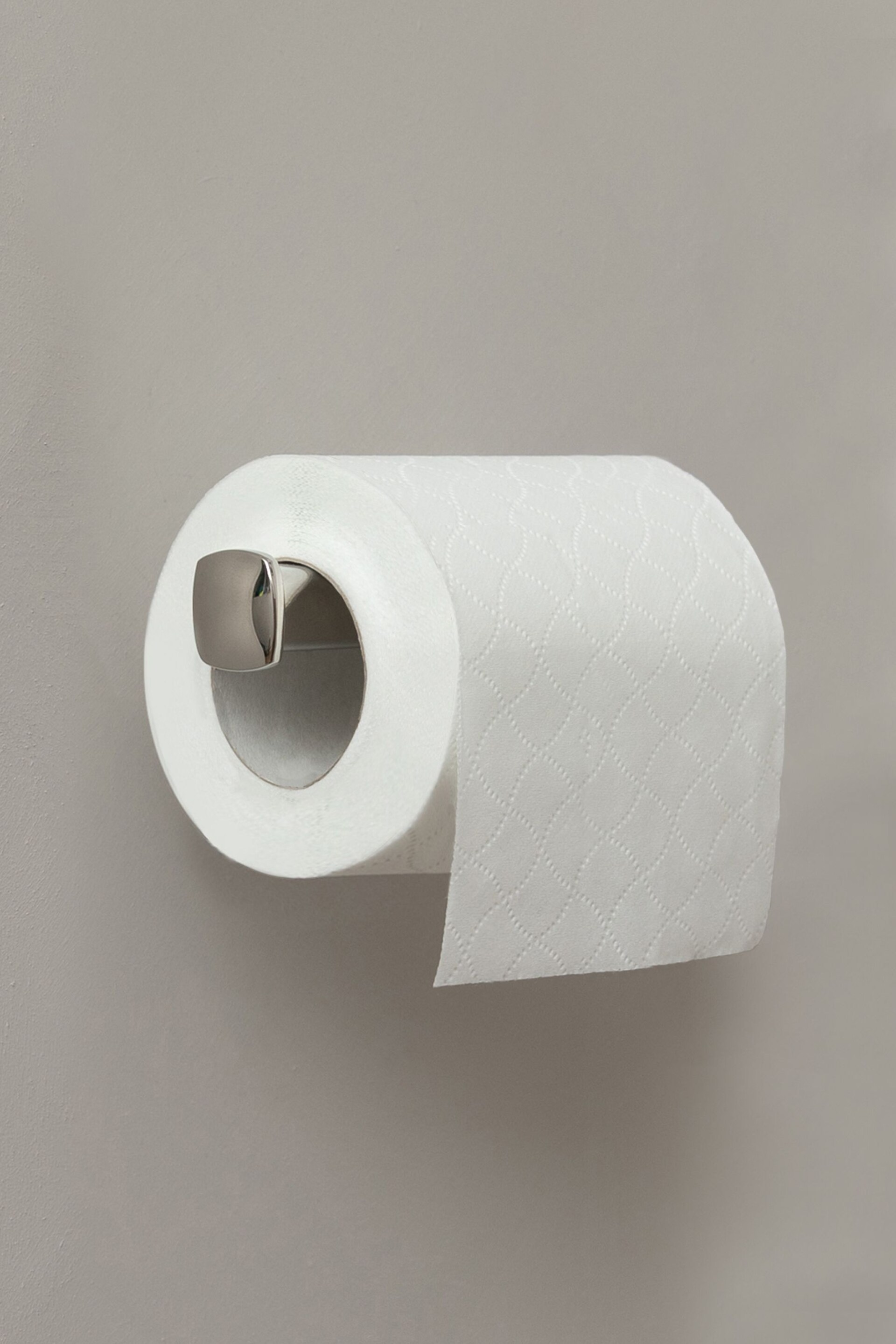 Robert Welch Silver Burford Toilet Roll Holder Fixed - Image 1 of 4