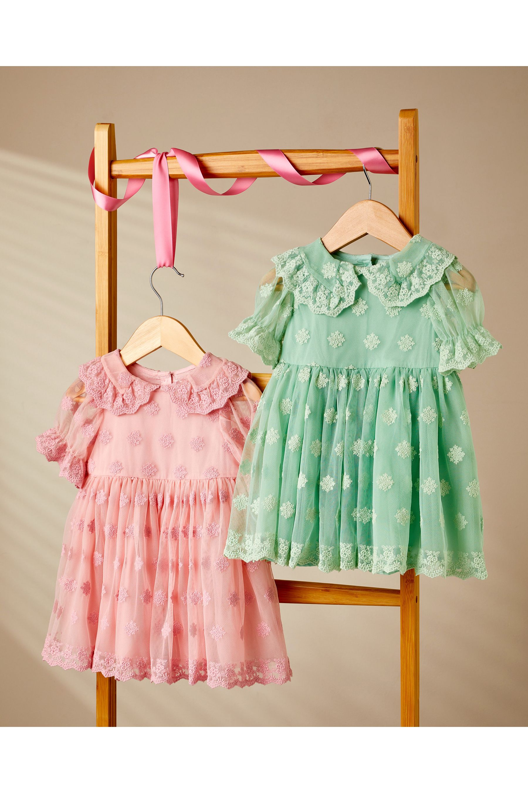 Buy Mint Green Lace Occasion Dress 3mths 8yrs from Next Luxembourg