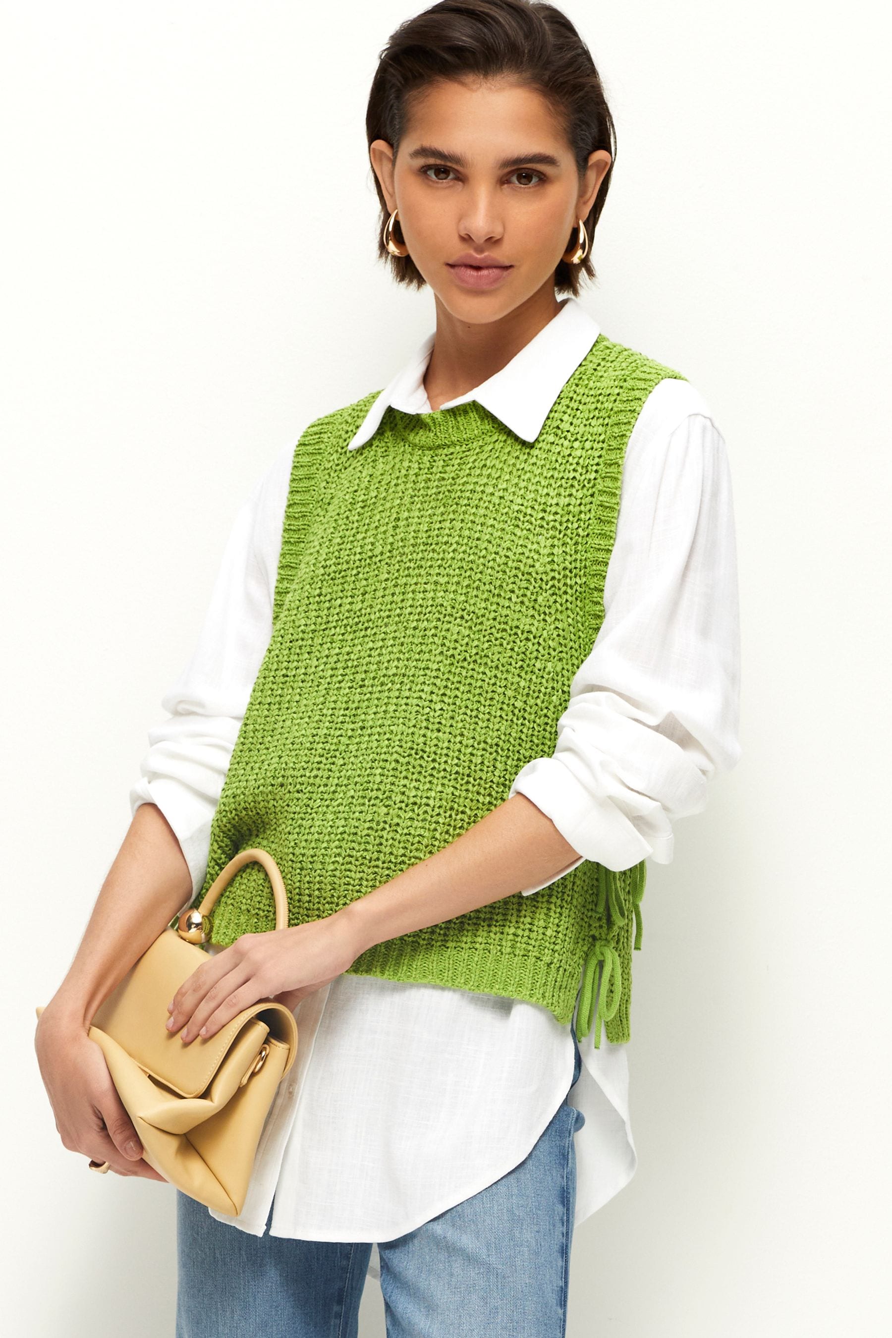 Buy Green Tie Side Layer Jumper from Next Luxembourg