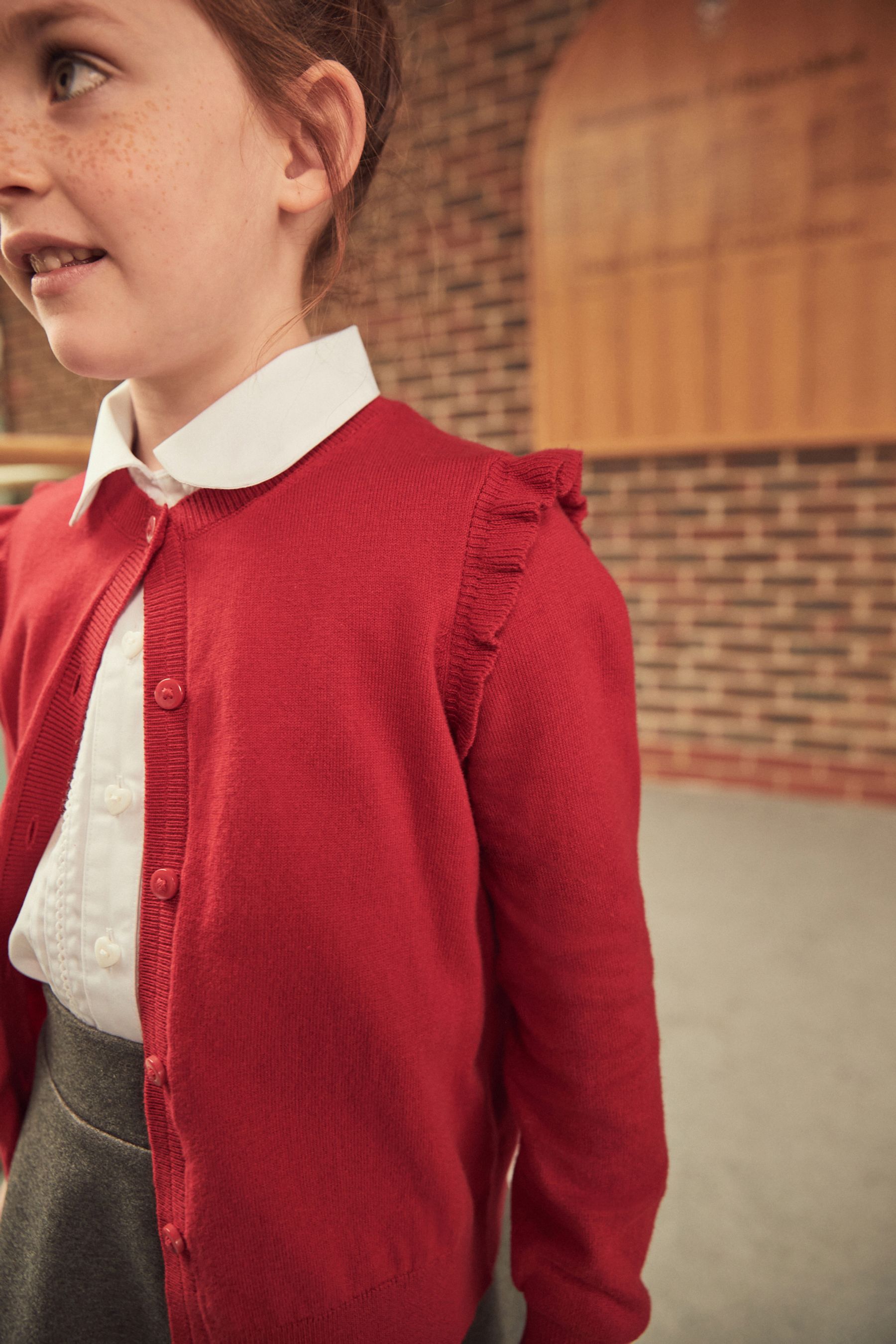 Next red school cardigan top