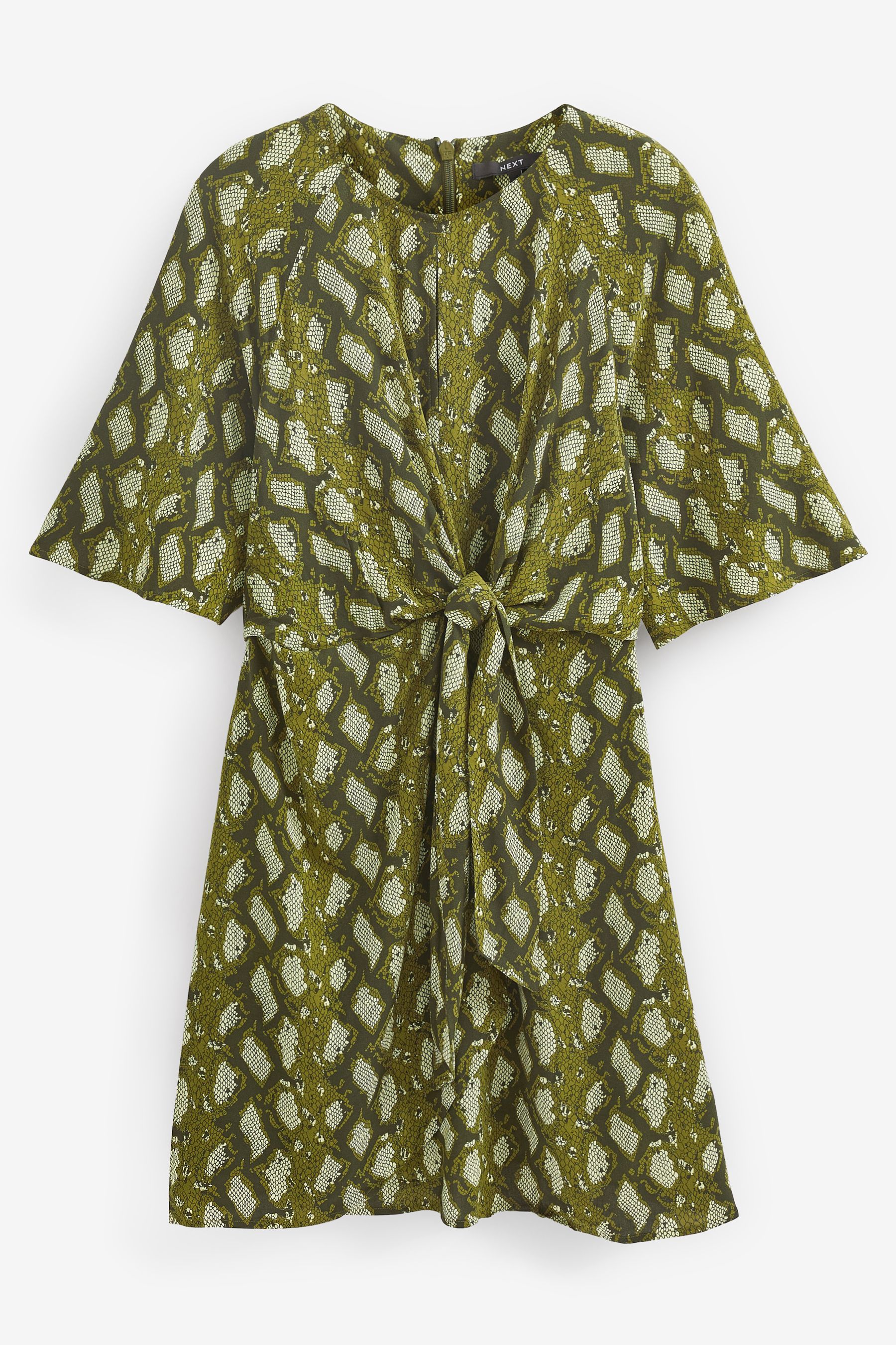 Green snake print dress best sale