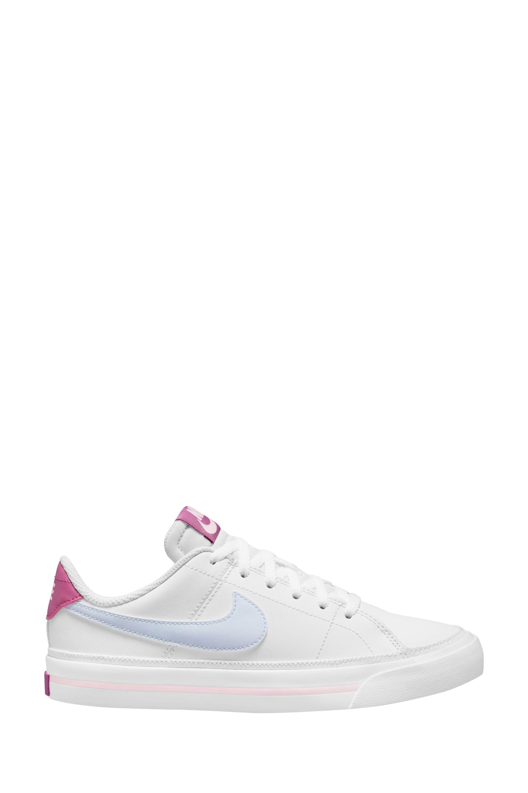 Buy Nike White Pink Court Legacy Youth Trainers from Next Luxembourg