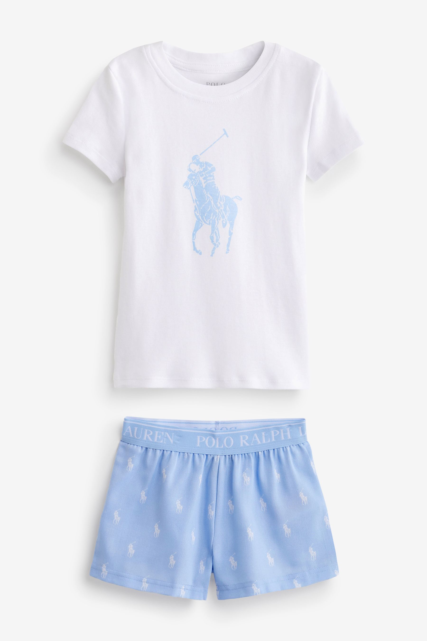 Buy Polo Ralph Lauren Blue 100 Cotton Pony Player Pyjama Set from the Next UK online shop