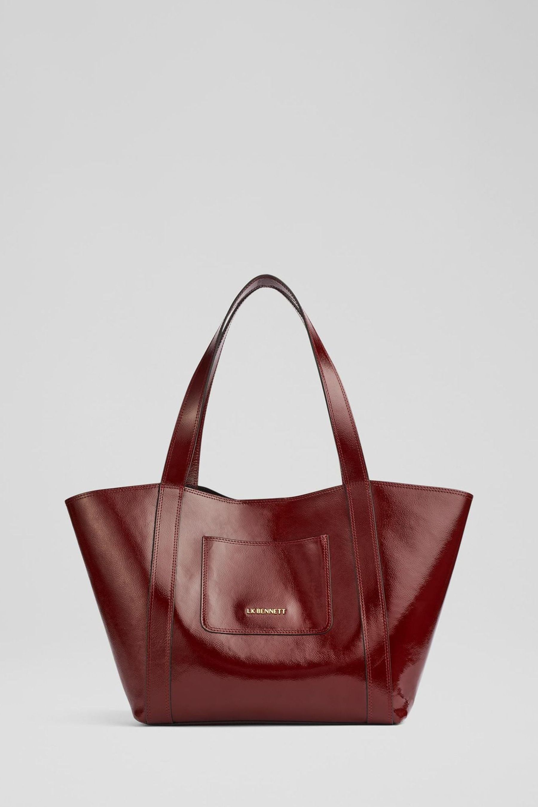 Buy LK Bennett Red Large Adeline Crinkle Patent Leather Tote Bag from the Next UK online shop
