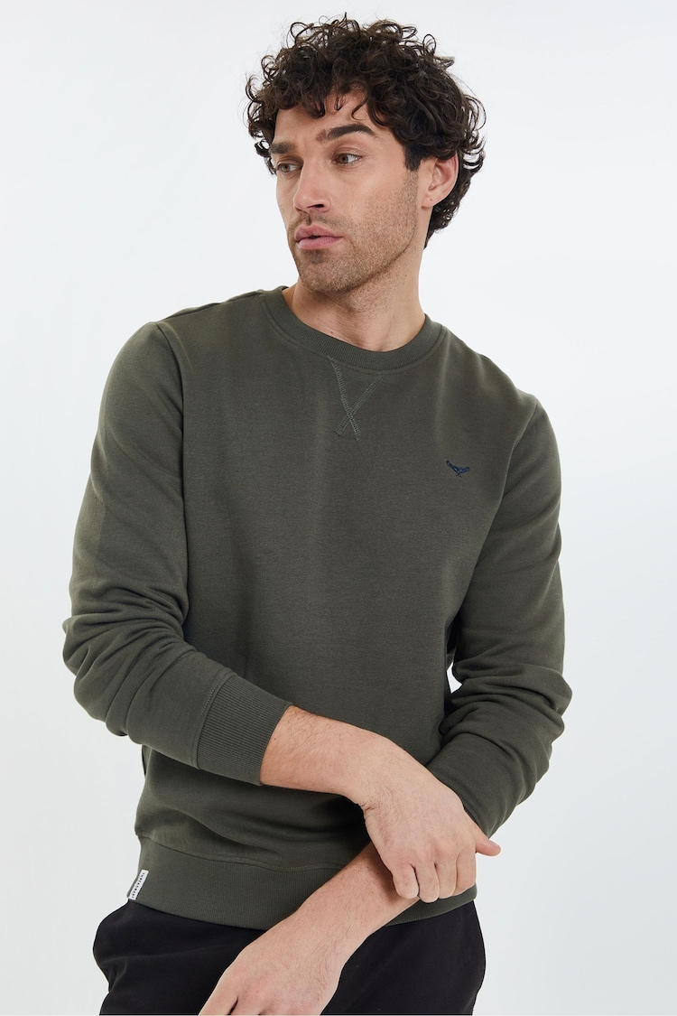 Threadbare Black/Khaki Crew Neck Sweatshirts 2 Packs - Image 3 of 3