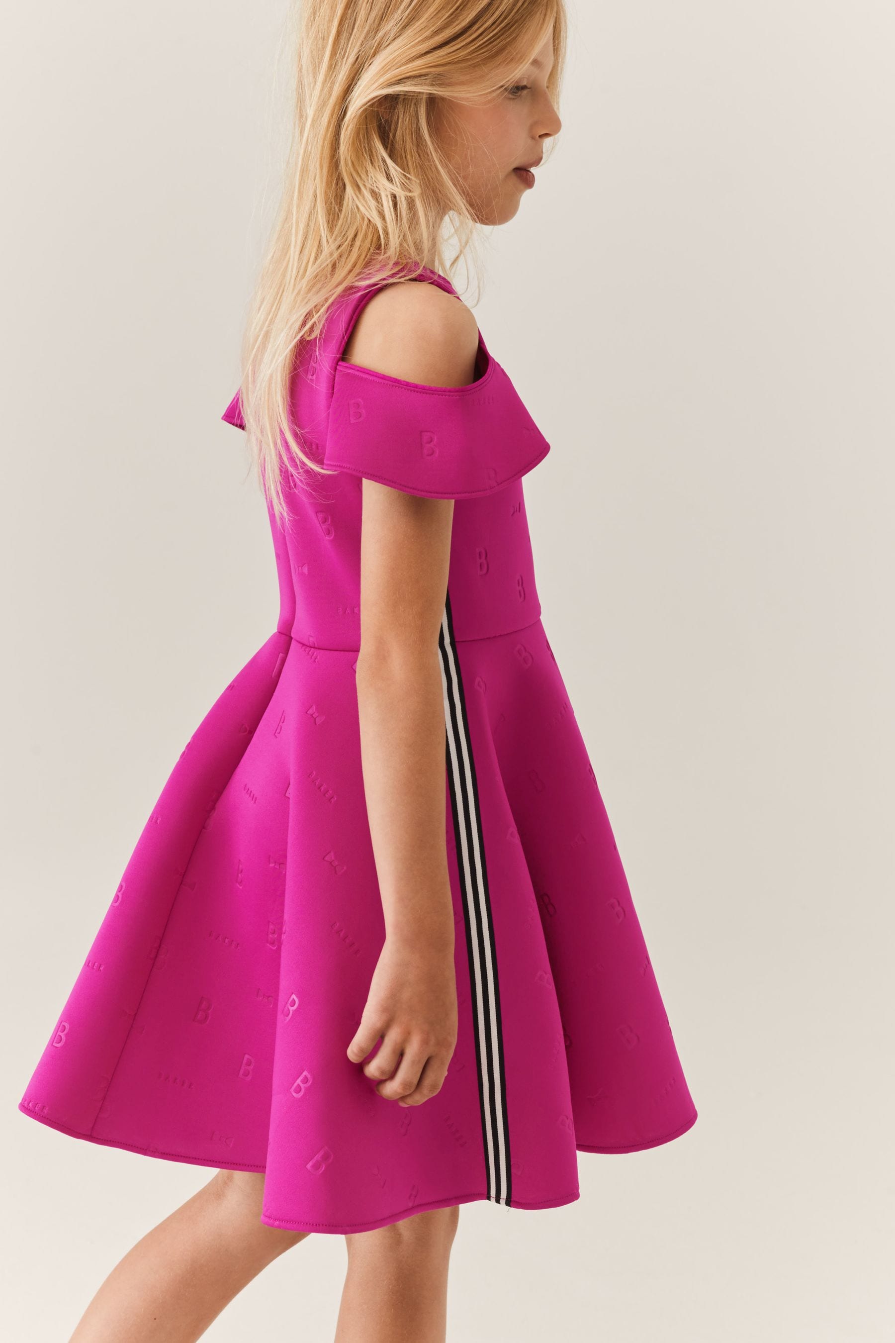 Buy Baker by Ted Baker Pink Embossed Scuba Dress from Next Luxembourg