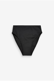 Black High Waist Light Flow Period High Waist Bikini Bottoms - Image 6 of 6