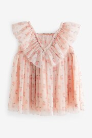 Pink Ditsy Ruffle Mesh Dress (3mths-10yrs) - Image 5 of 7