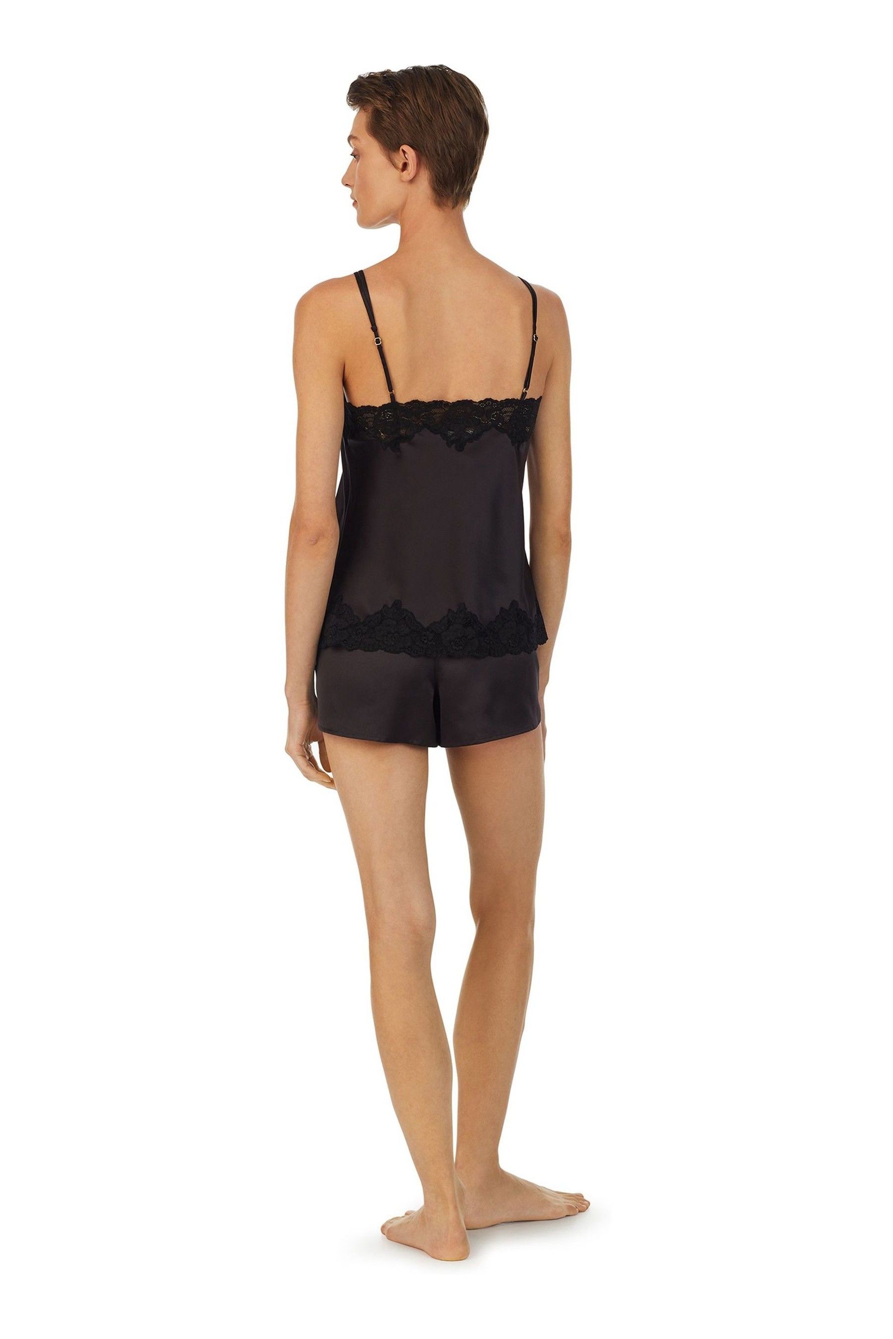 Buy Lauren Ralph Lauren Black Satin Cami And Short Pyjama Set from Next Austria