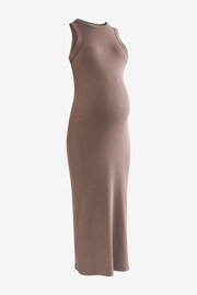 Mole Brown Maternity Ribbed Dress - Image 6 of 7