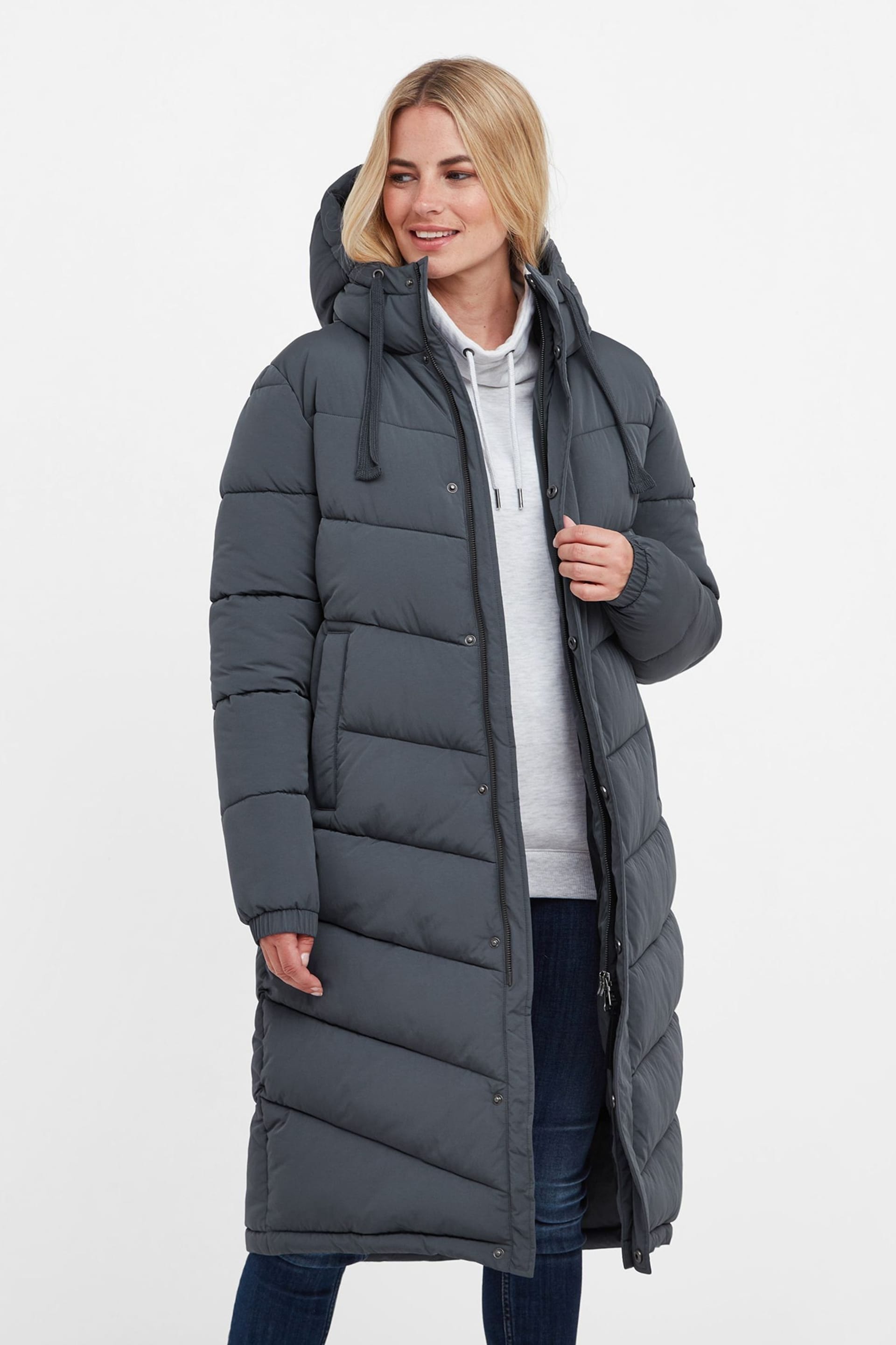 Tog 24 Blue Raleigh Thermal Padded Long Coat - Image 3 of 7