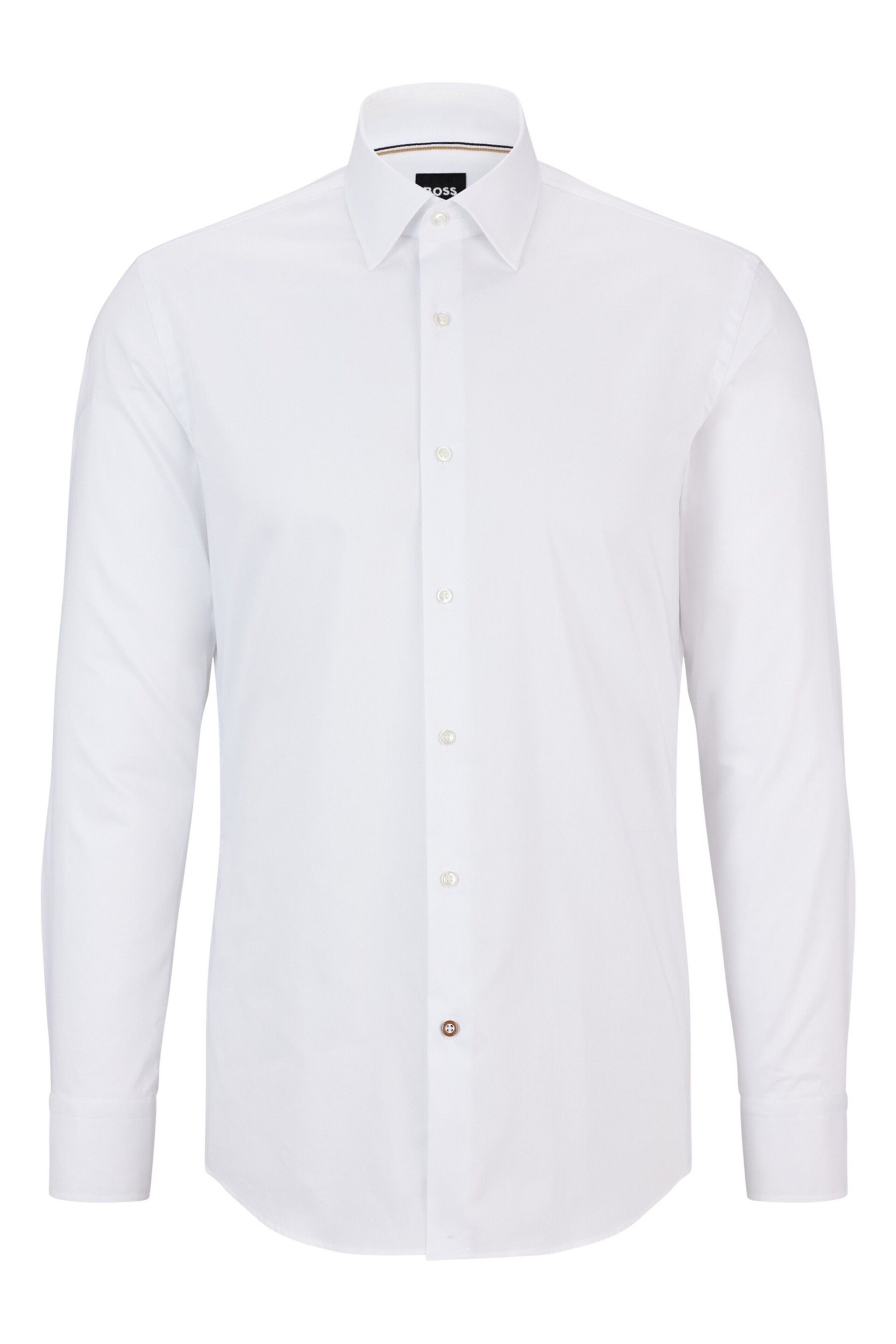BOSS White Slim Fit Dress Shirt - Image 5 of 5