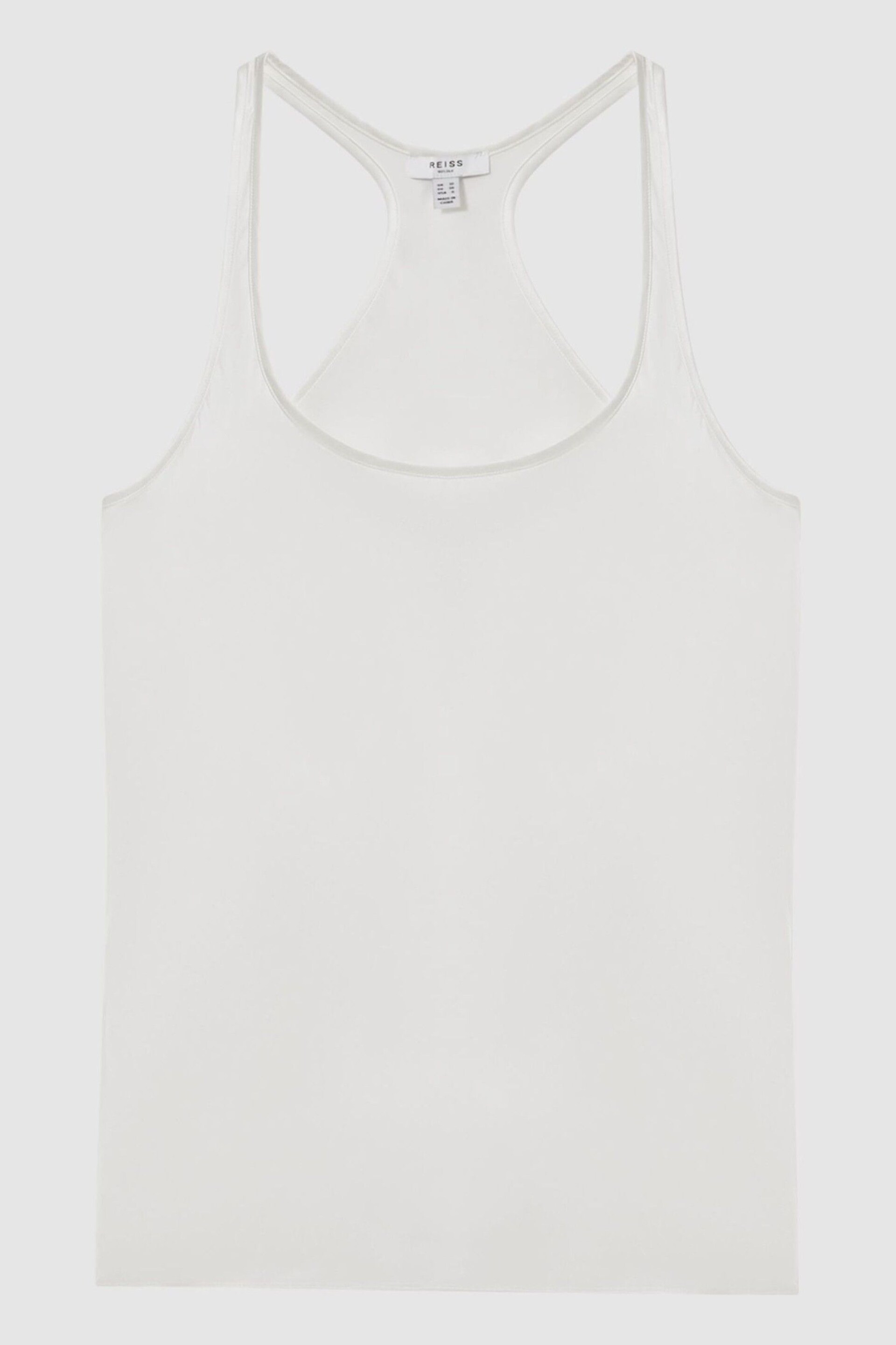 Reiss Ivory Aura Silk Racerback Vest - Image 2 of 4