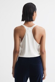 Reiss Ivory Aura Silk Racerback Vest - Image 4 of 4