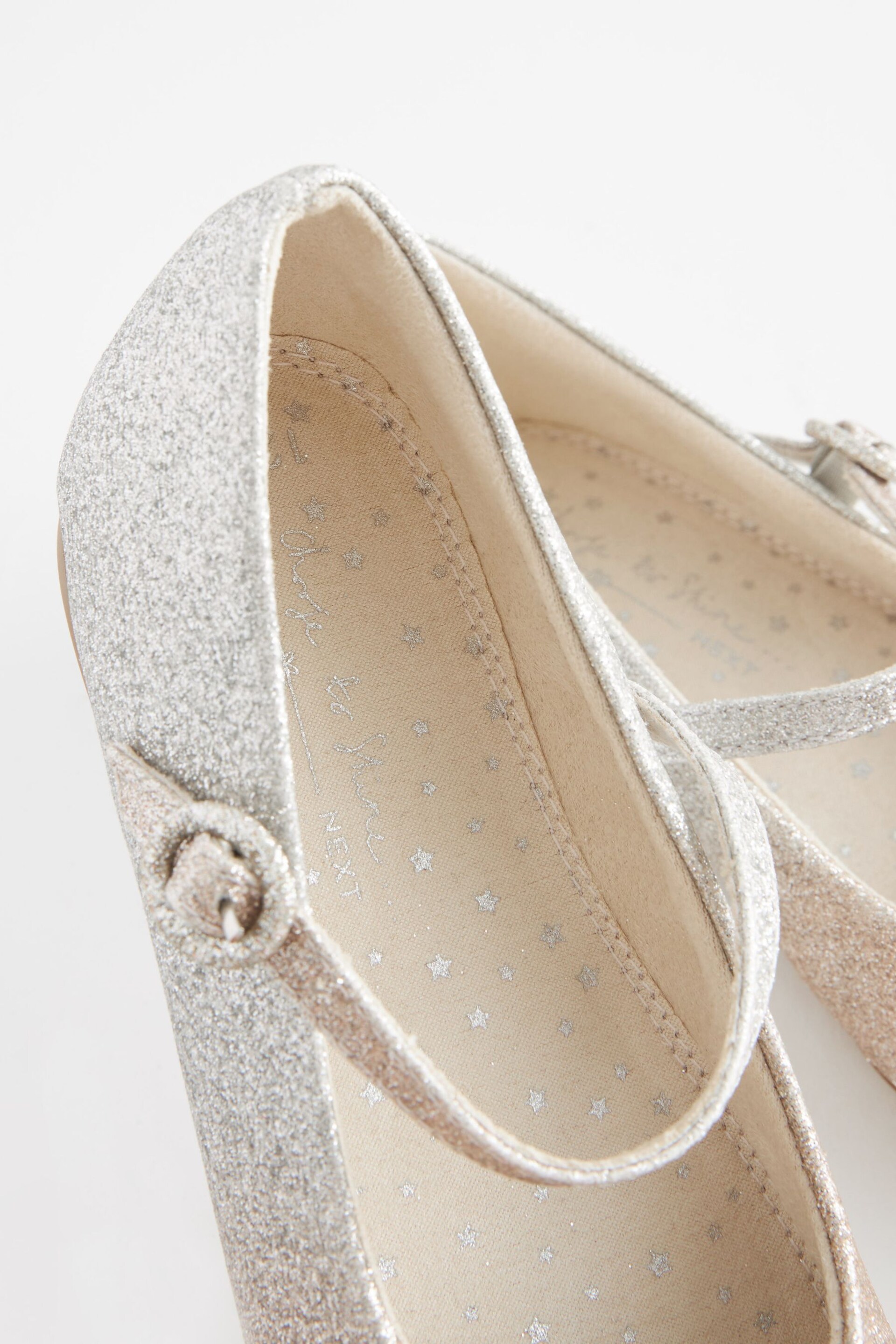 Ombre Gold/Silver Glitter Wide Fit (G) Mary Jane Occasion Shoes - Image 4 of 6