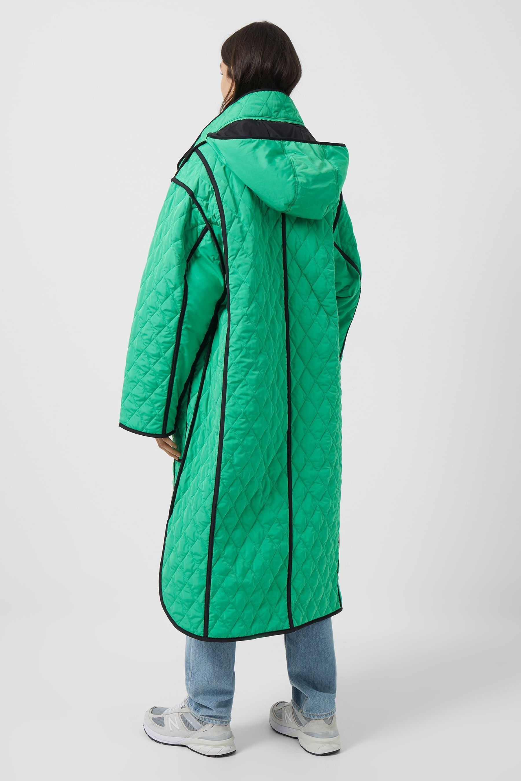 French connection hooded quilted coat cheap