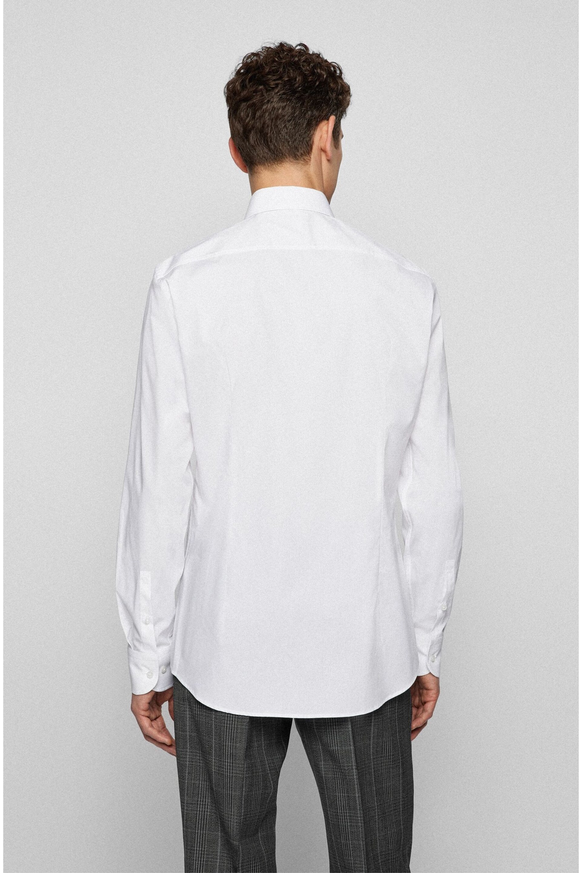 BOSS White Chrome Slim Fit Shirt - Image 2 of 6