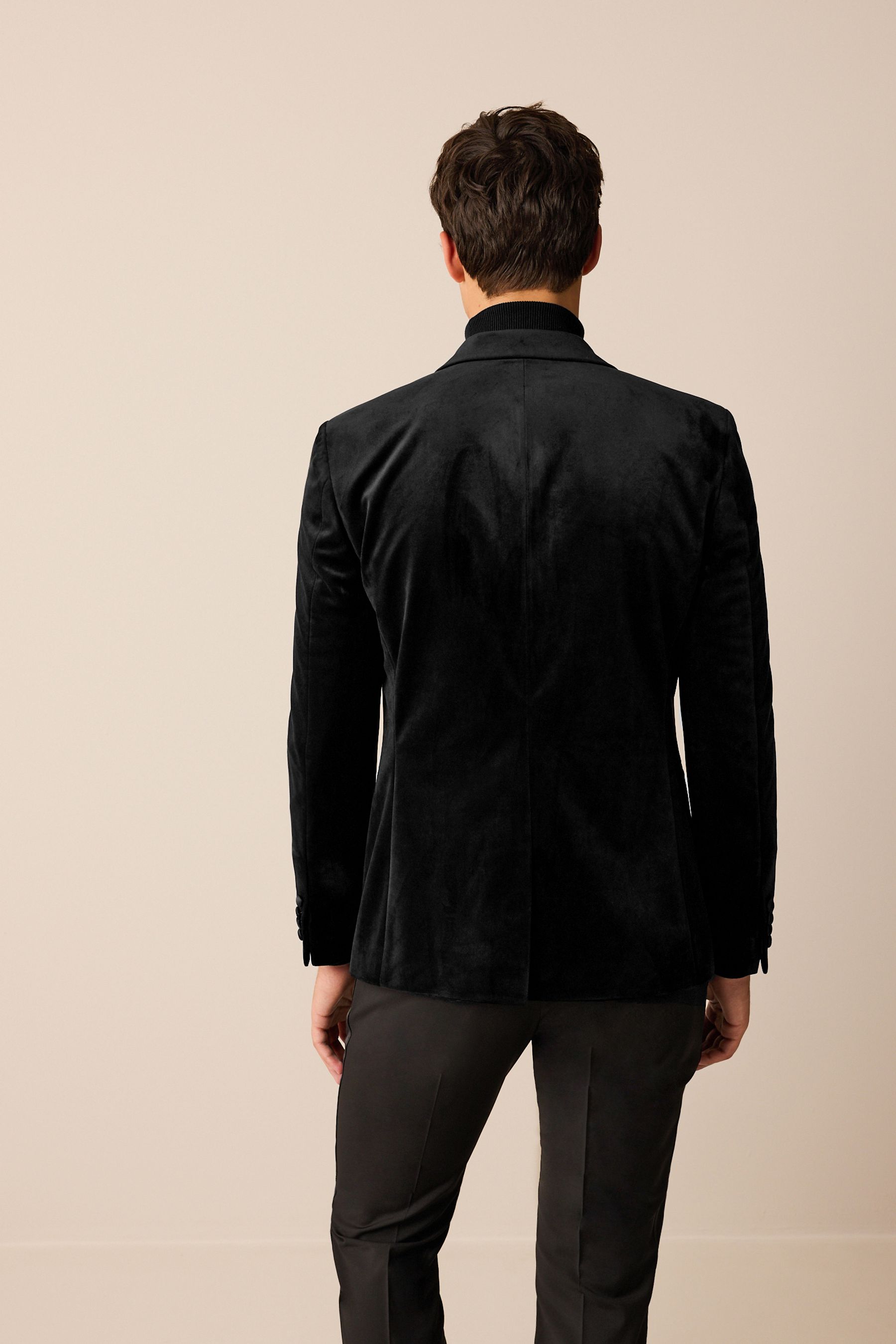 Next black velvet jacket deals
