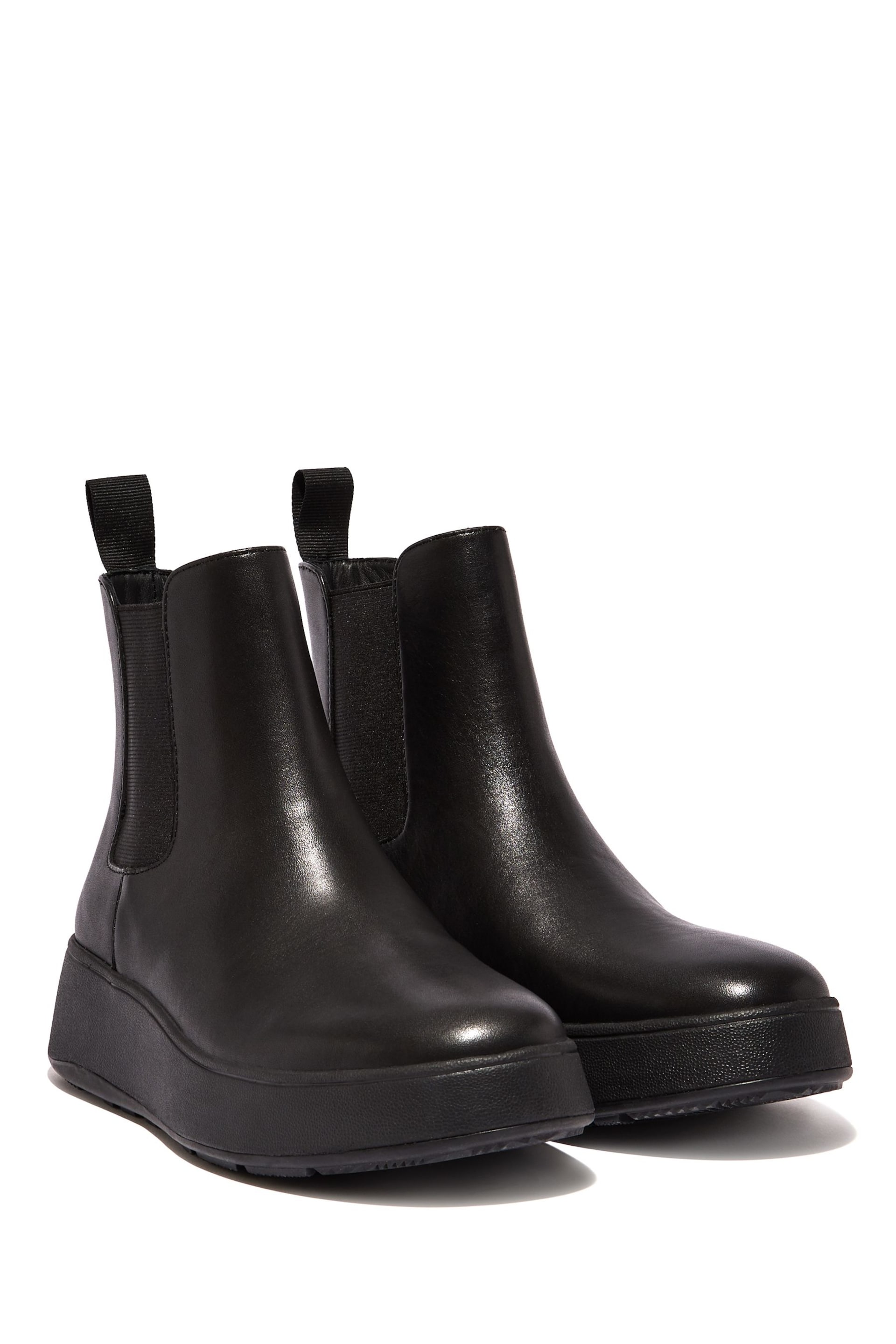 FitFlop F Mode Leather Flatform Chelsea Boots - Image 3 of 7