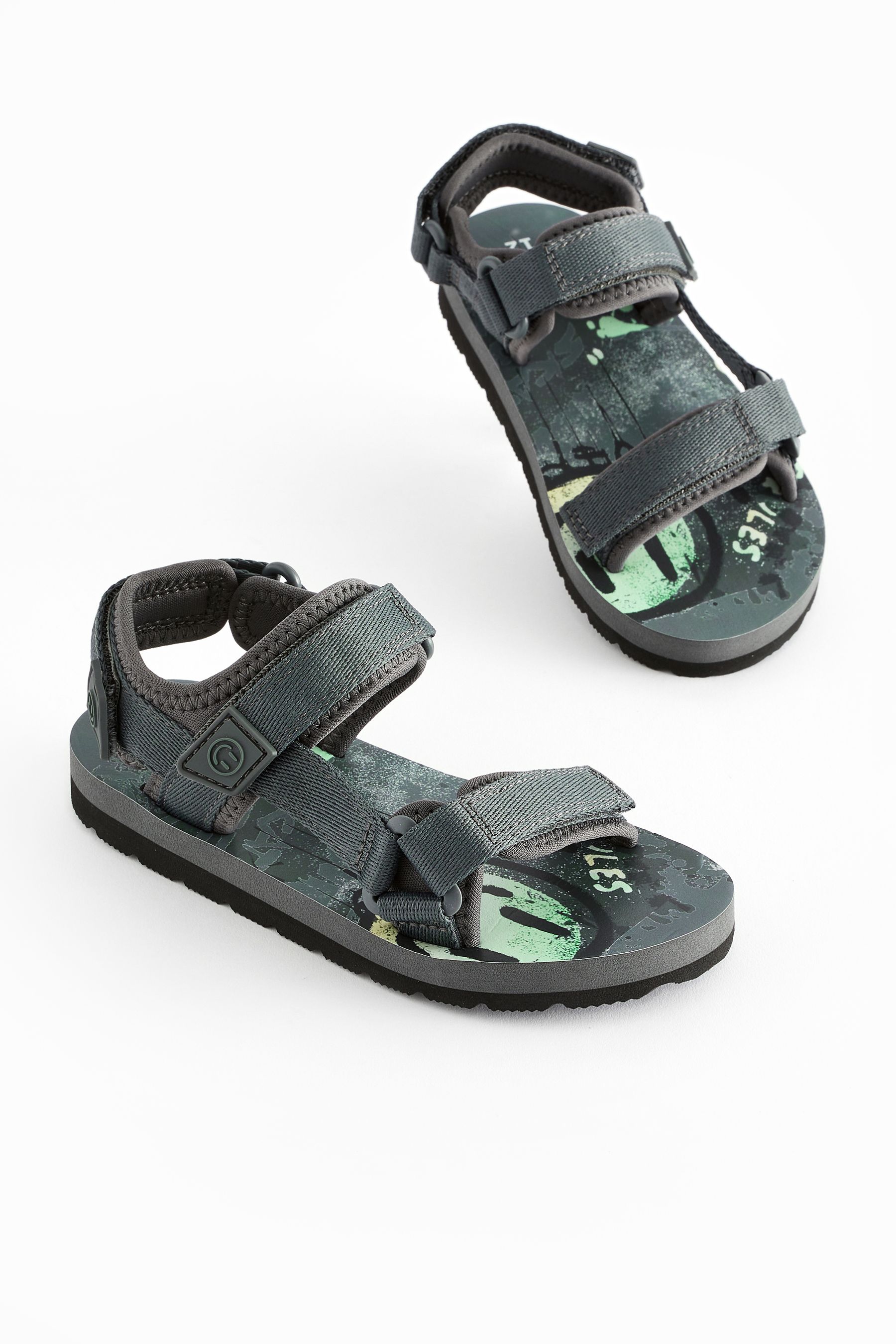 Buy Grey Graffiti Trekker Sandals from Next United Arab Emirates