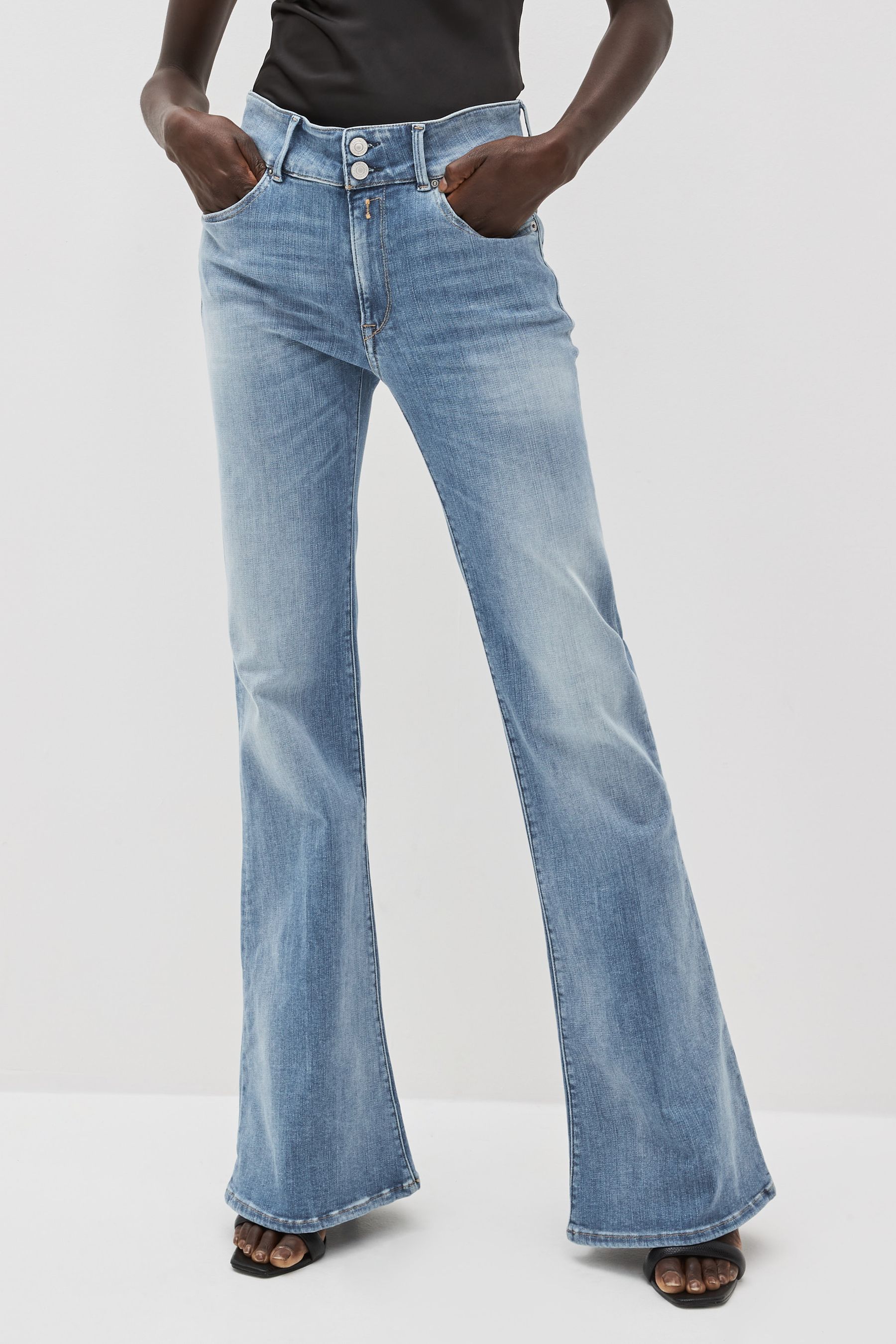 Modern boot cut jeans on sale