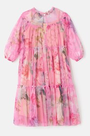 Angel & Rocket Pink Floral Eleanor Print Mesh Dress - Image 5 of 6